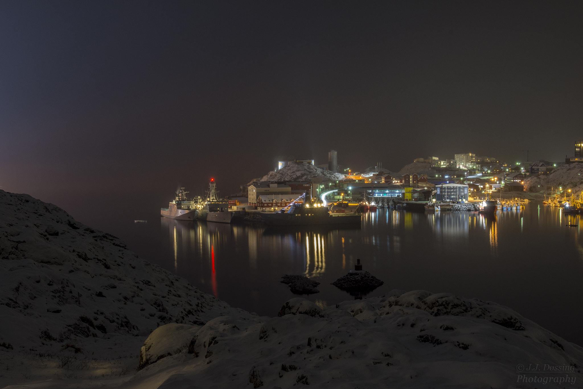 Nikon AF-S Nikkor 24-70mm F2.8G ED sample photo. Nuuk harbor photography