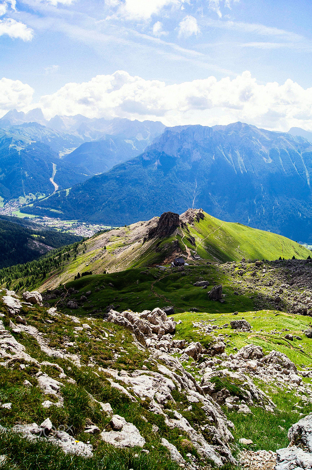 Sony SLT-A55 (SLT-A55V) sample photo. Postcard from dolomites val di fassa photography