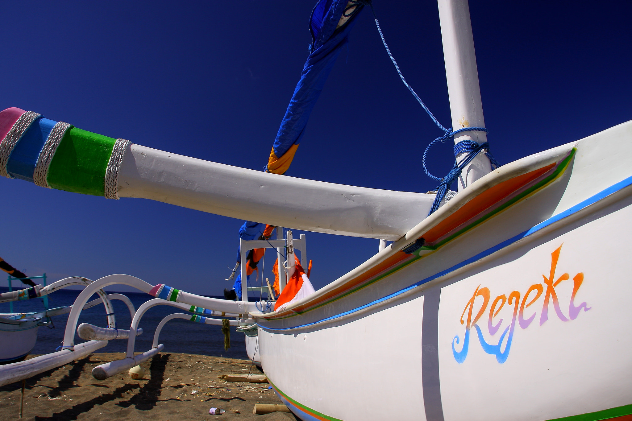 Sigma 18-200mm f/3.5-6.3 DC OS sample photo. Boat in bali photography