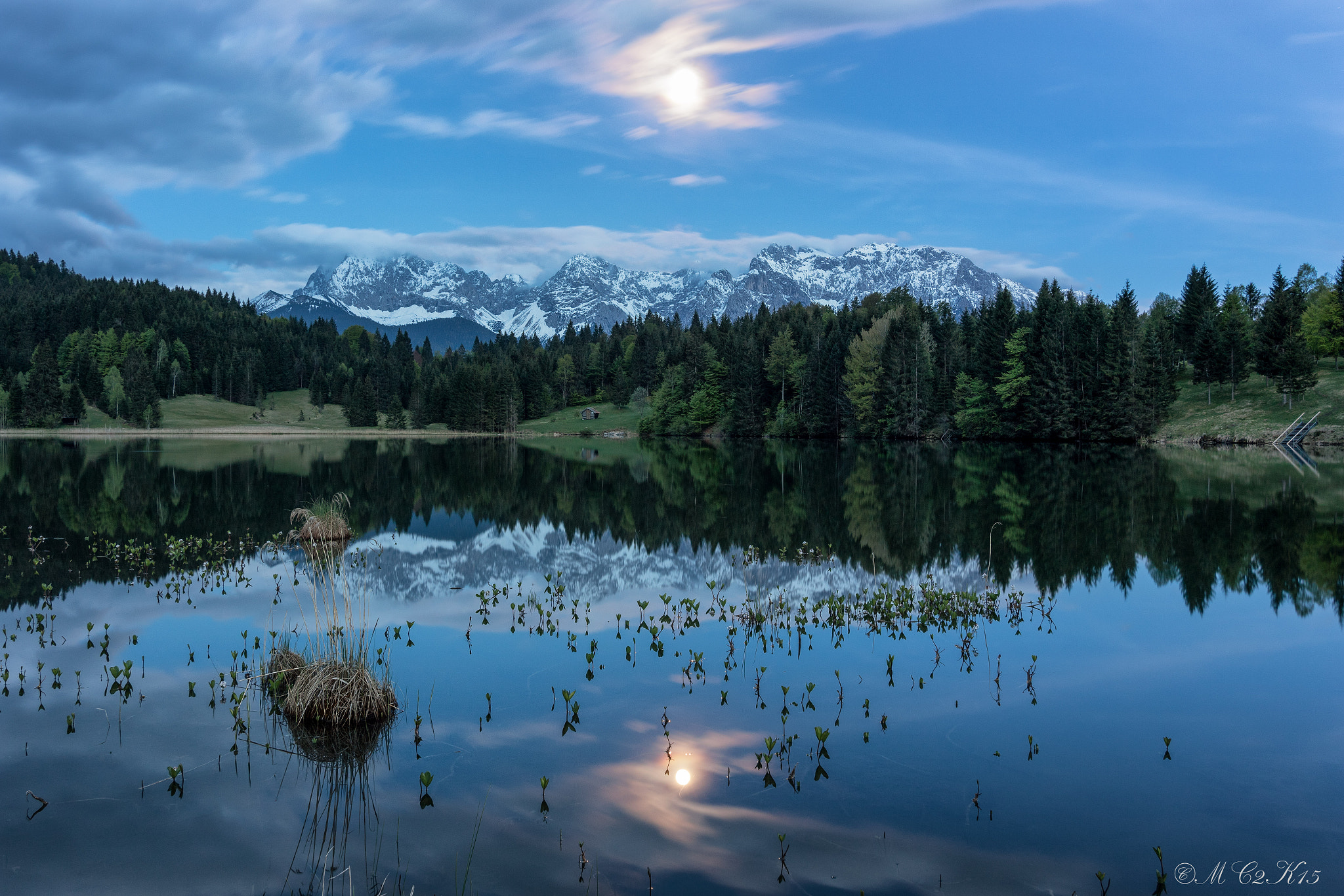 Canon EF 16-35mm F2.8L II USM sample photo. Geroldsee - full moon photography