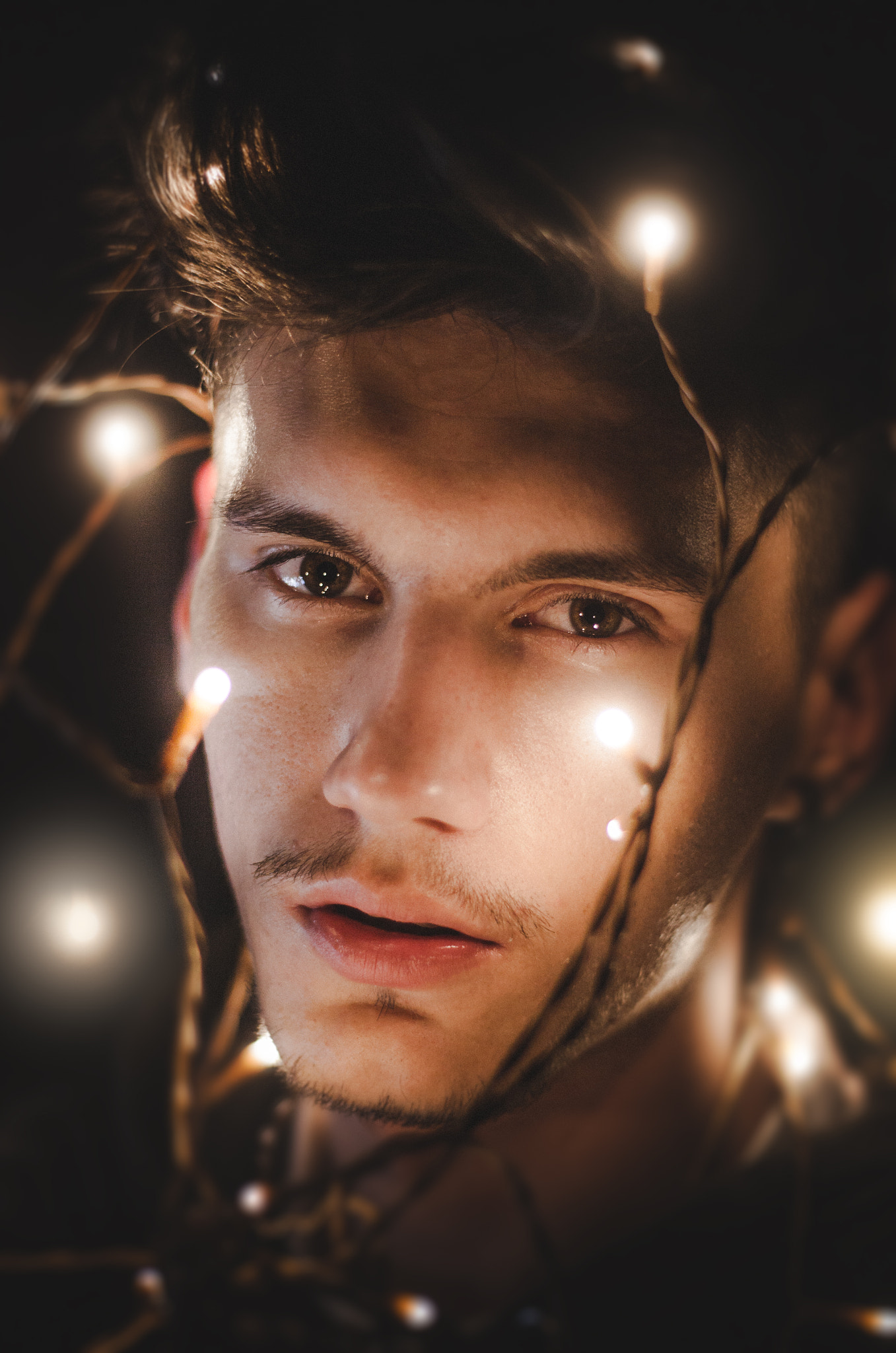 Canon EOS 50D + Canon EF 50mm F1.8 STM sample photo. Christmas selfportrait photography