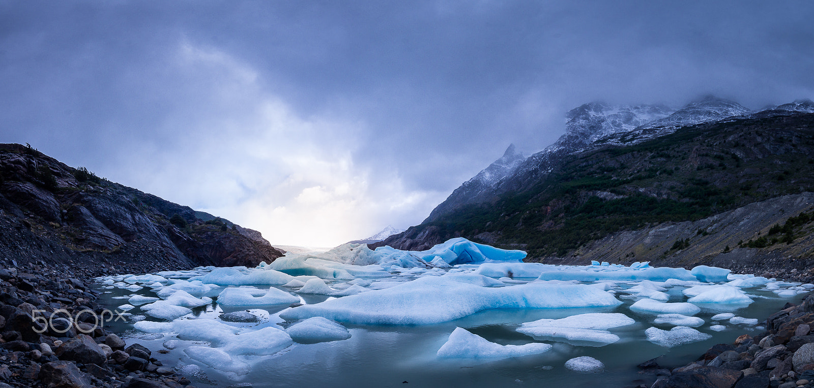 Sony SLT-A58 sample photo. Panorámica del glaciar grey photography