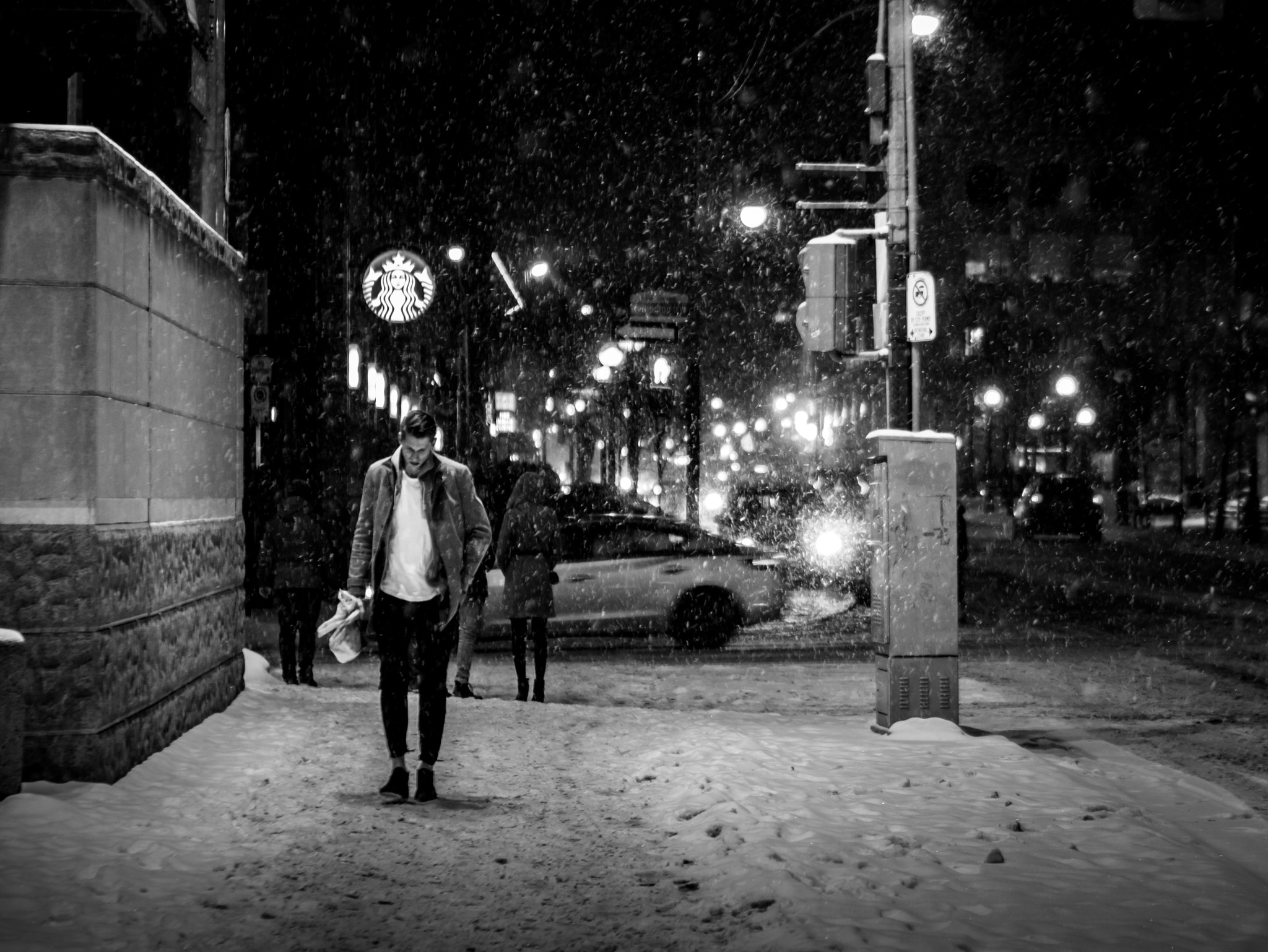 Panasonic Lumix G 42.5mm F1.7 ASPH Power OIS sample photo. Snow storm toronto photography