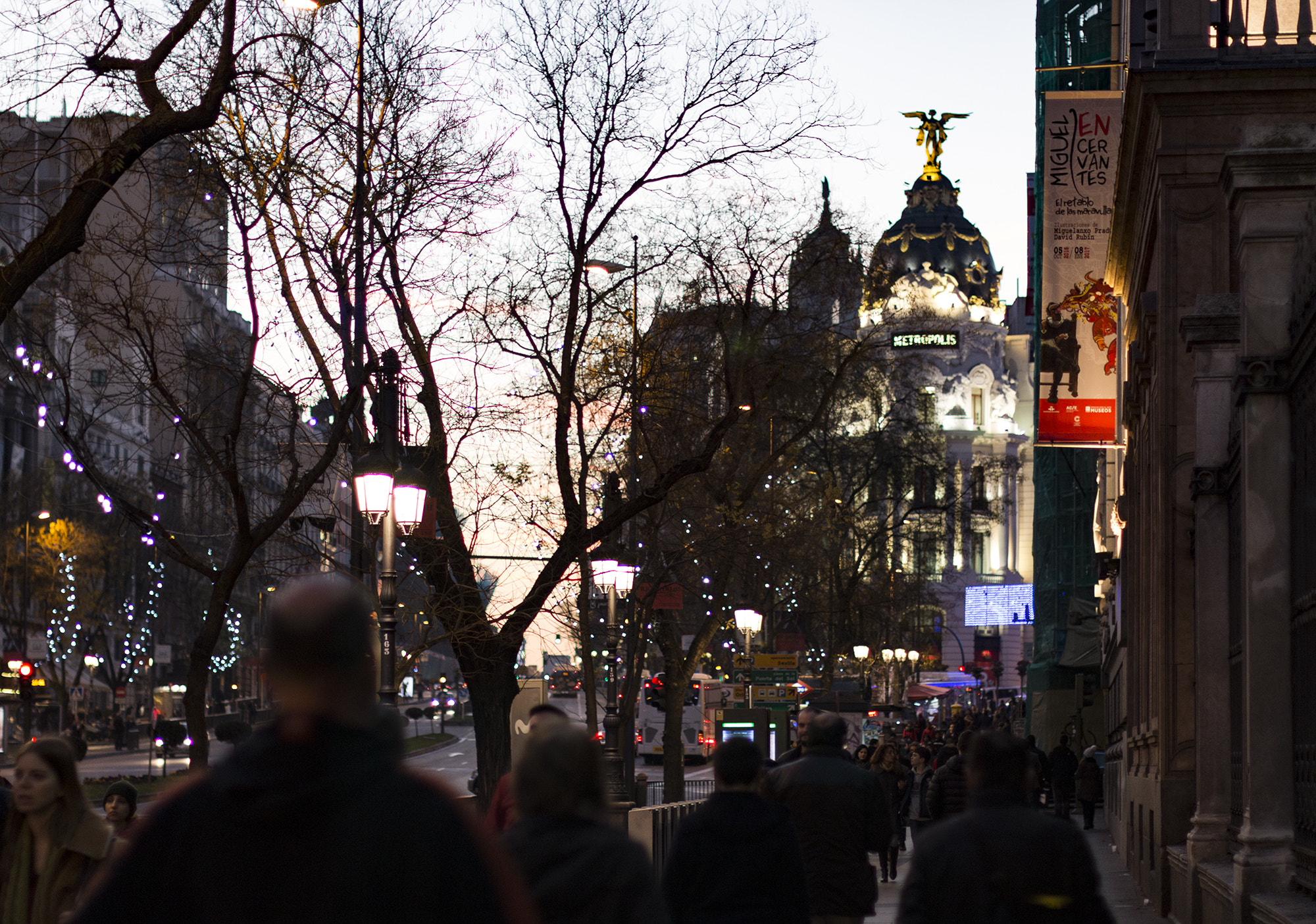 Canon EOS 70D + Canon EF 50mm F1.2L USM sample photo. Street life in madrid at sunset. photography