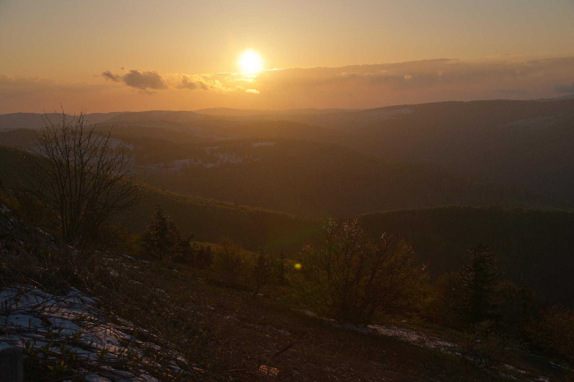 Sony Alpha DSLR-A850 sample photo. Sunset over vosges photography