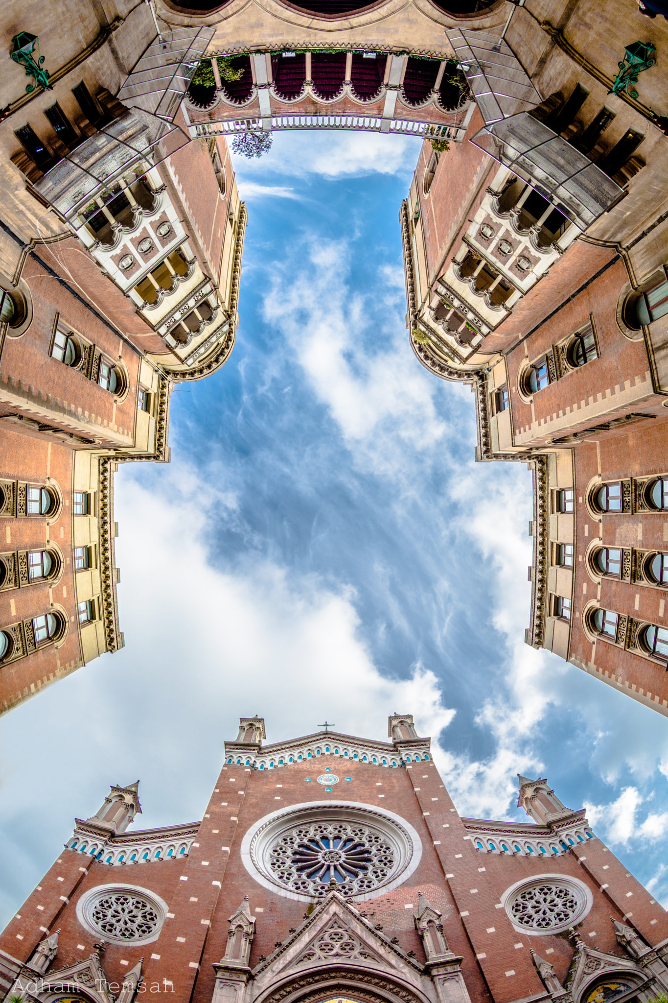 Nikon D7100 + Nikon AF DX Fisheye-Nikkor 10.5mm F2.8G ED sample photo. Church of st. anthony of padua - istanbul photography