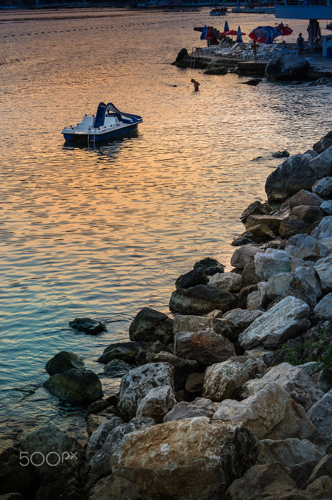 Sony SLT-A35 sample photo. Igalo beach sunset photography