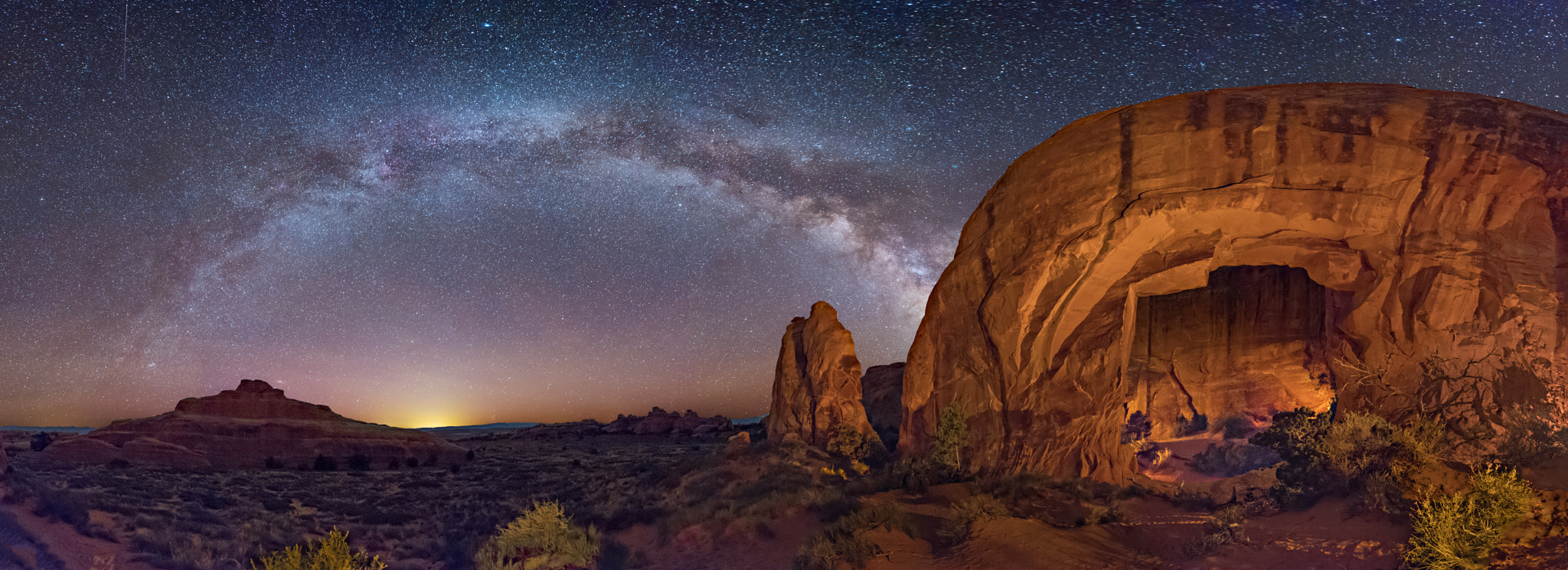 Nikon D810A sample photo. Pine tree arch panorama photography