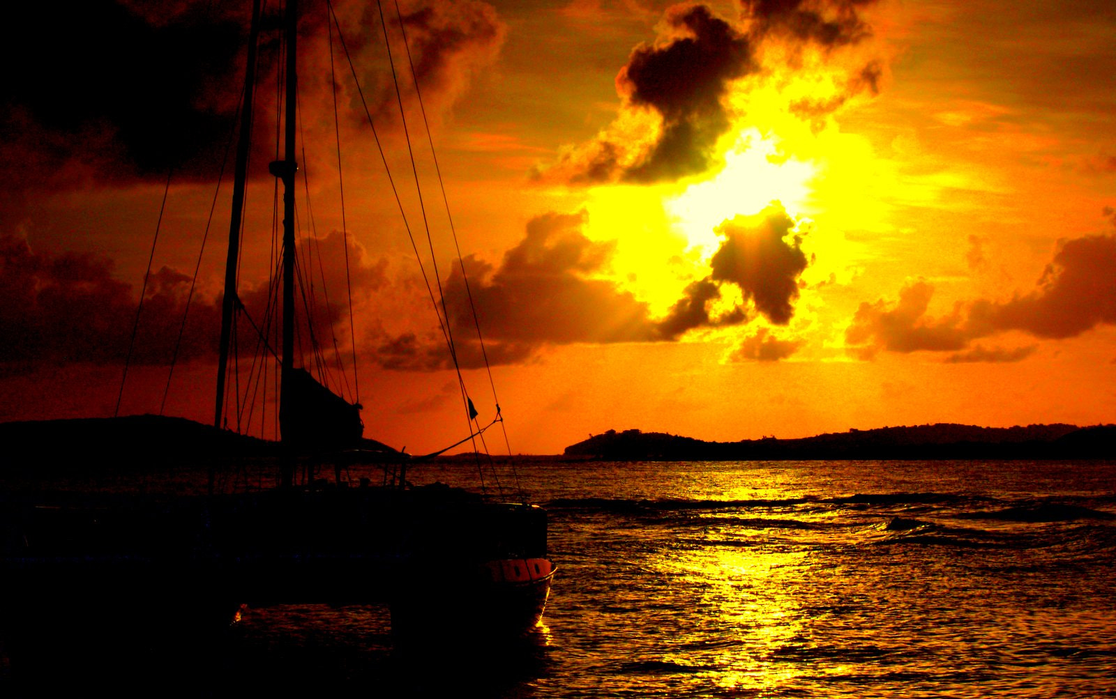 Pentax K-x + Pentax smc DA 55-300mm F4.0-5.8 ED sample photo. Virgin islands sunset photography