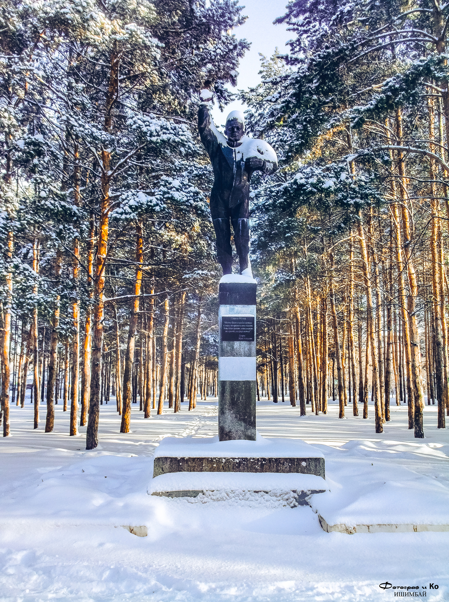 Fujifilm FinePix AX650 sample photo. Monument under snow photography