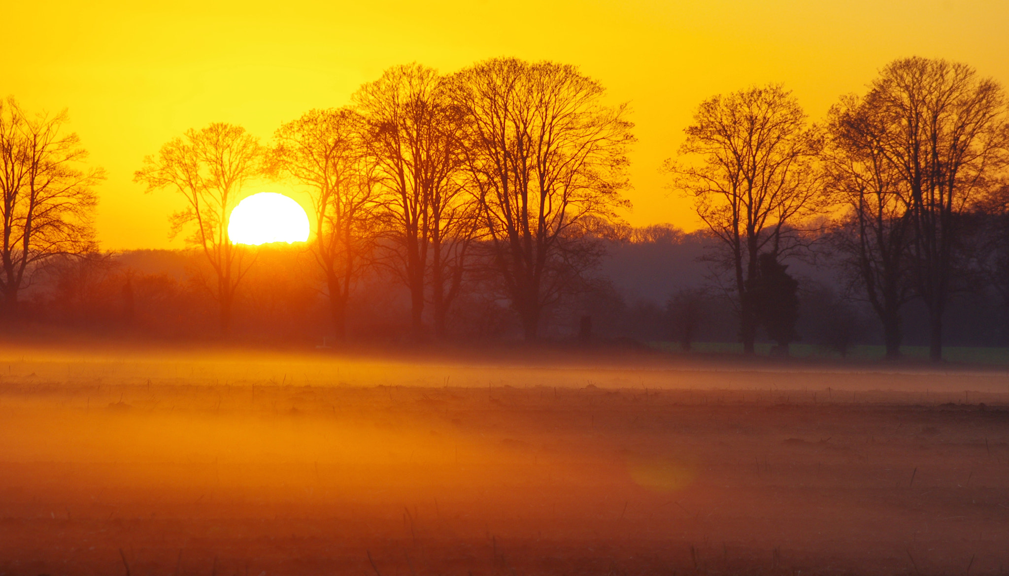 Pentax K-r sample photo. Hampshire winter sunset - no filter no post processing photography