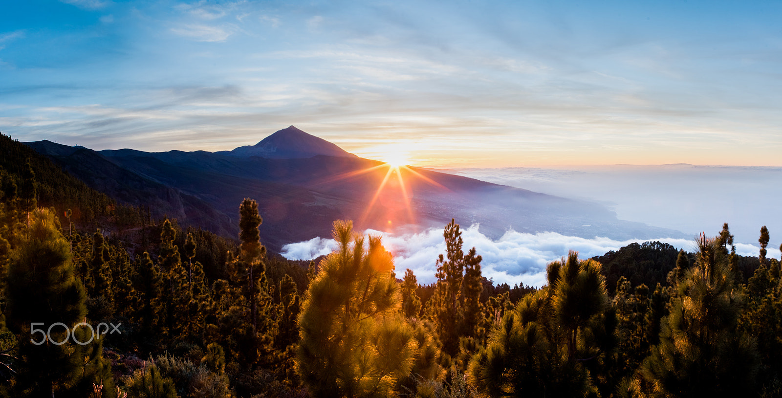 Nikon D750 + Samyang 12mm F2.8 ED AS NCS Fisheye sample photo. Teide sunset photography