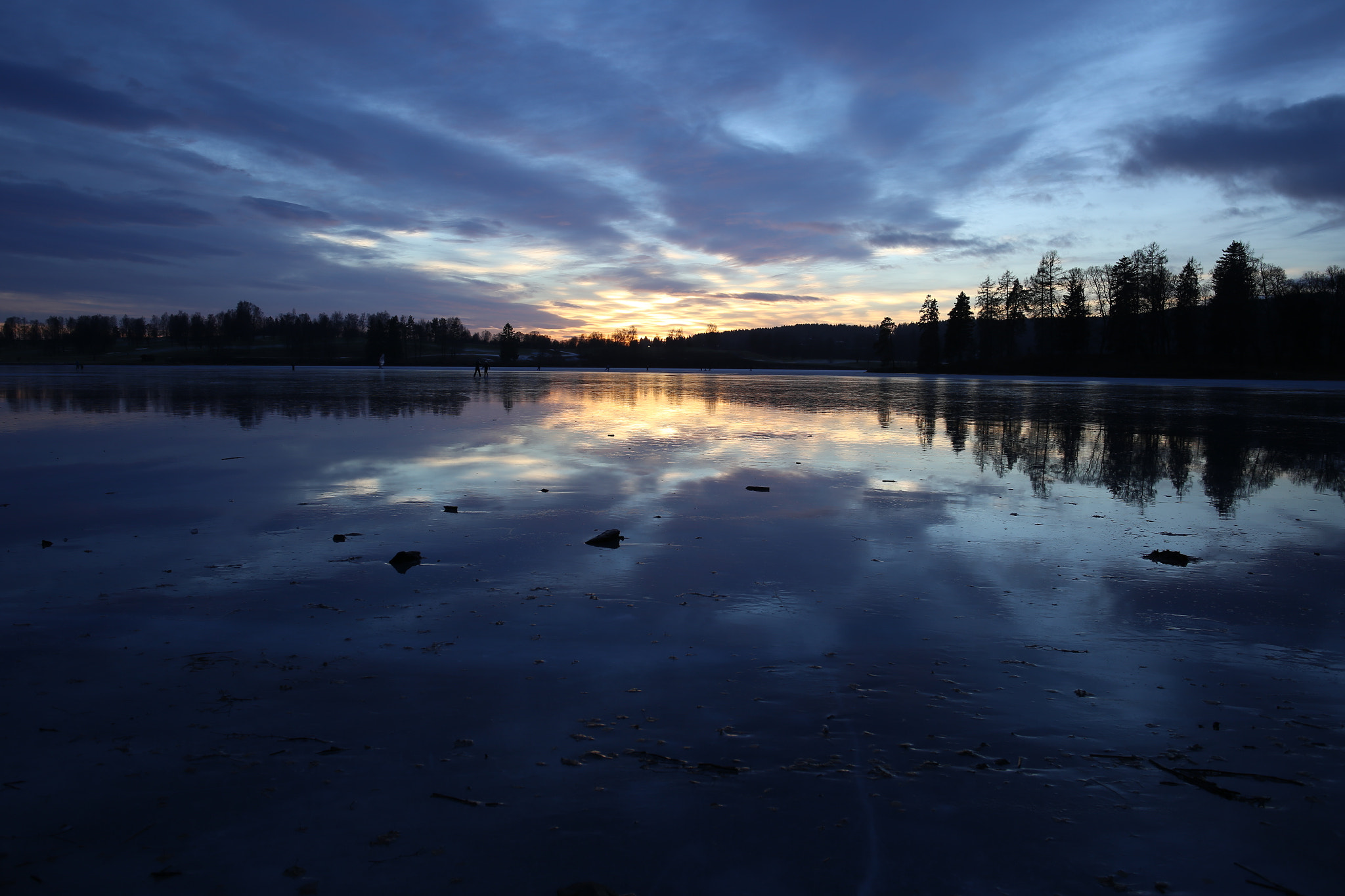 Canon EOS 6D sample photo. Sunset on frozen lake photography