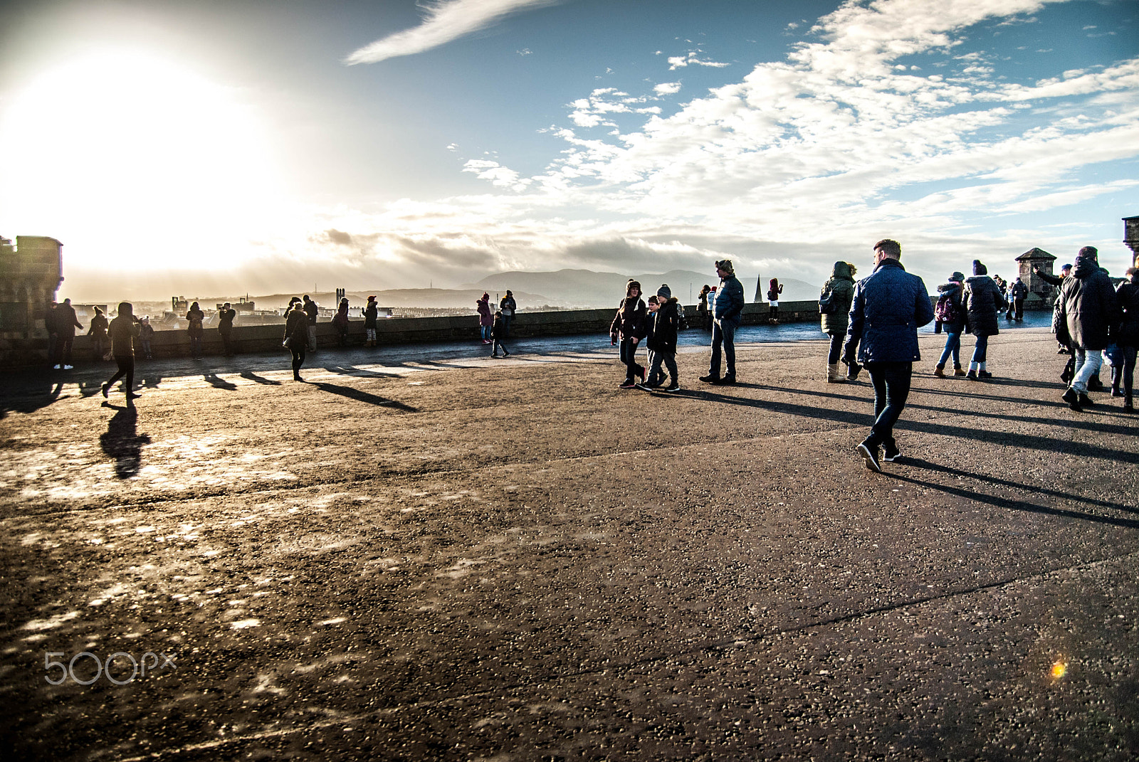 Nikon D200 sample photo. Sunset over edinburgh castle photography