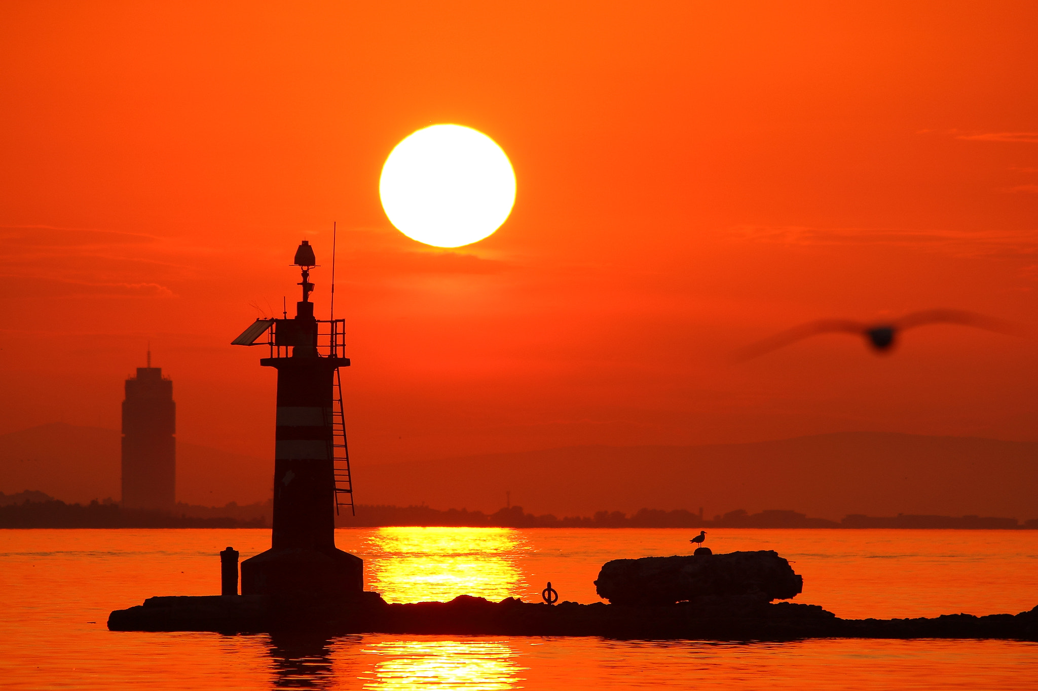 Sigma 150-500mm F5-6.3 DG OS HSM sample photo. Sonnenunter in izmir / türkei photography
