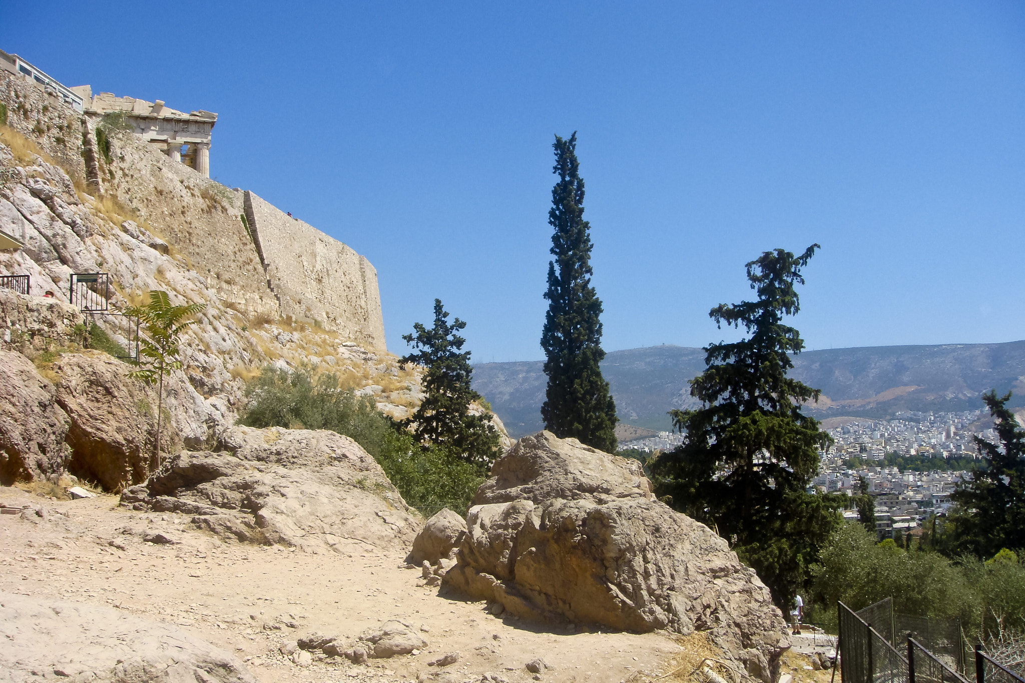 Sony DSC-T200 sample photo. Acropolis south slope photography