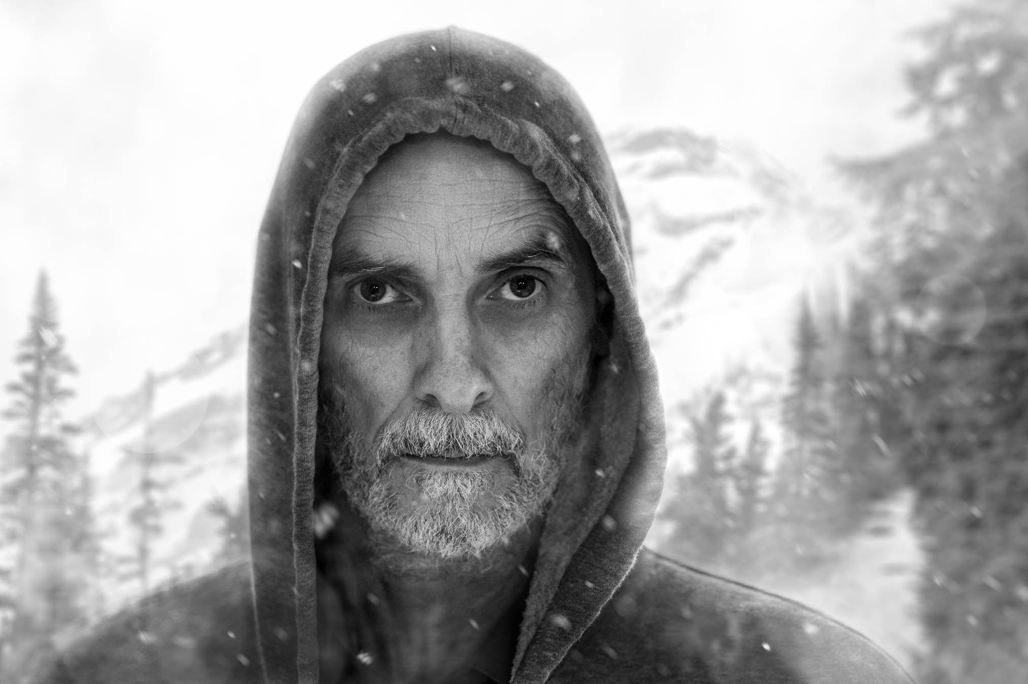 Nikon D700 + Nikon AF Nikkor 105mm F2D DC sample photo. "grey" - a self portrait composite photography