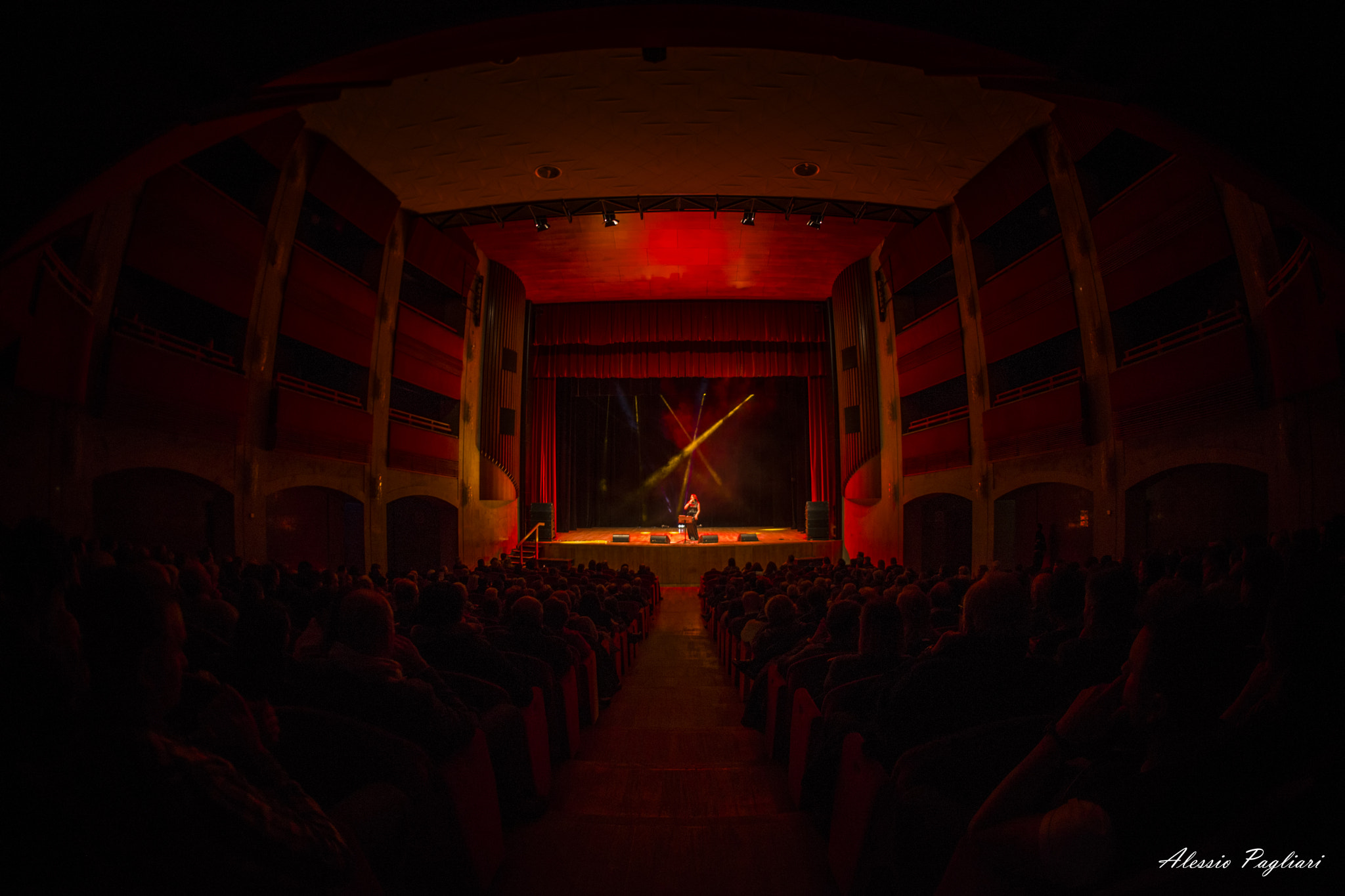 Nikon D750 + Sigma 15mm F2.8 EX DG Diagonal Fisheye sample photo. Teatro d'annunzio -  latina photography