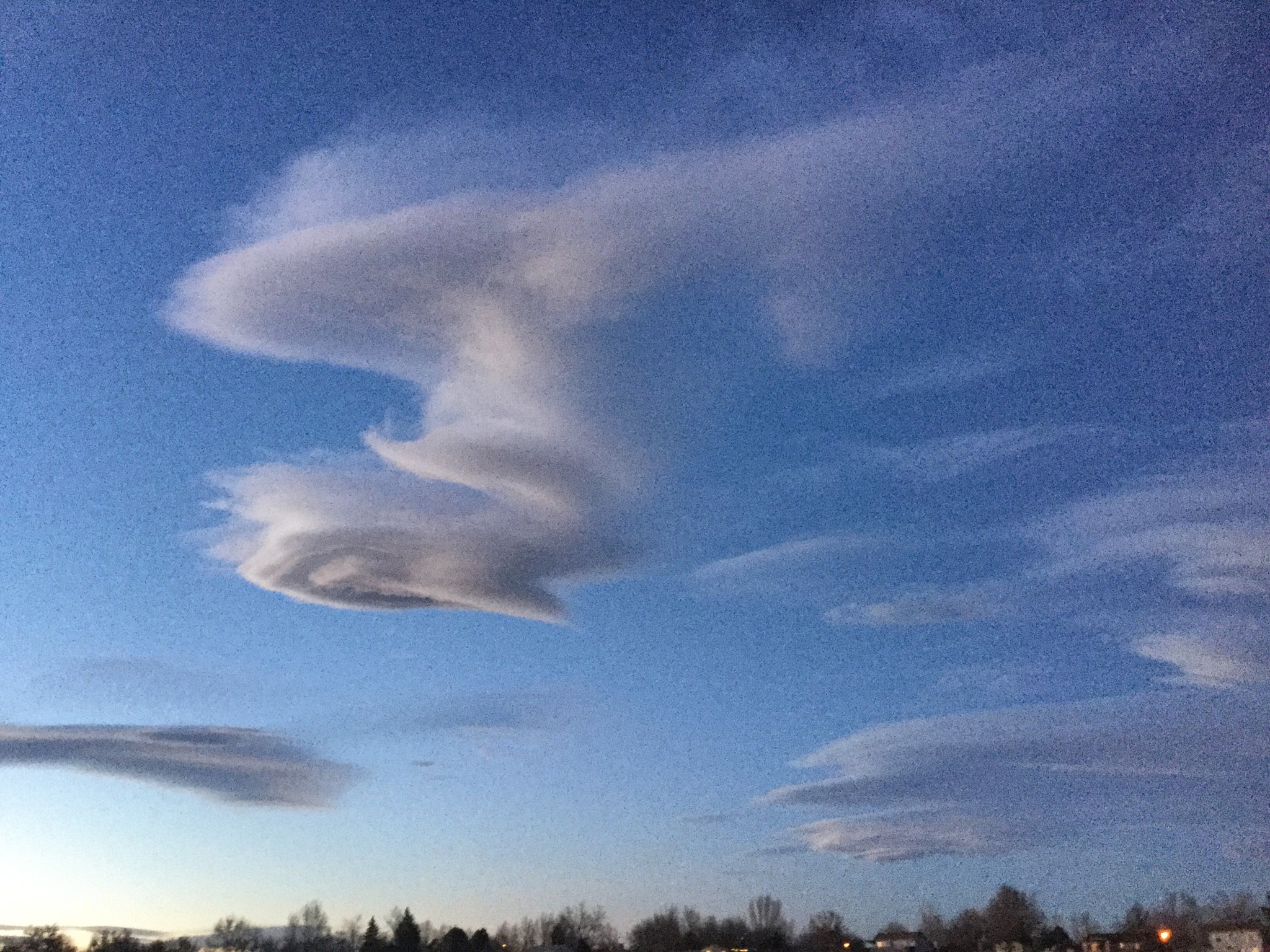 Apple iPad5,3 sample photo. Unique clouds at twilight in colorado. photography