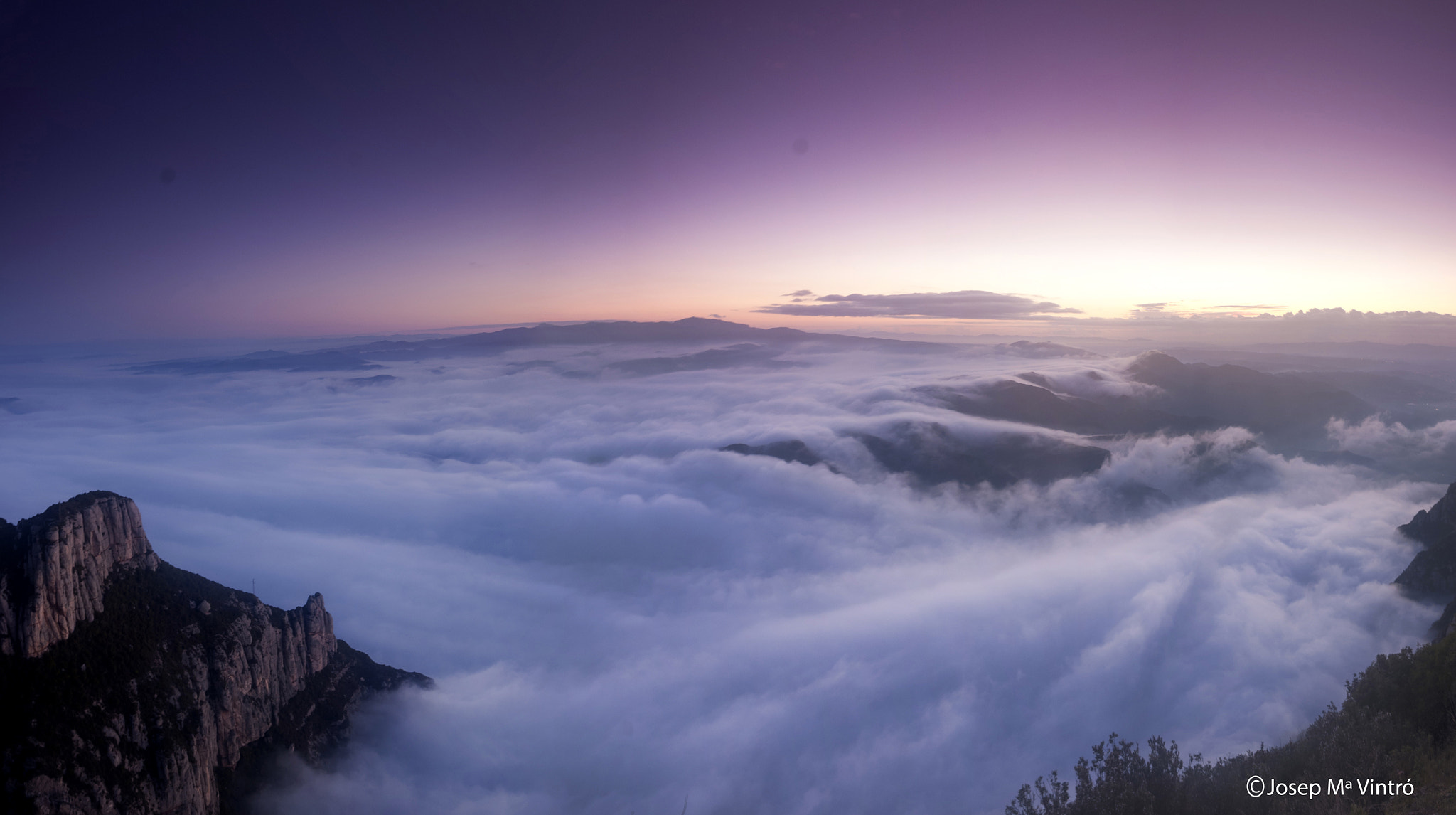 Nikon D70 sample photo. Panorama boira montserrat, catalunya photography