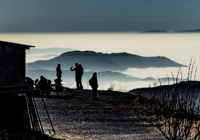 HD Pentax D FA 24-70mm F2.8 ED SDM WR sample photo. On a mountain bike tour. starting in the cold, fog ... photography