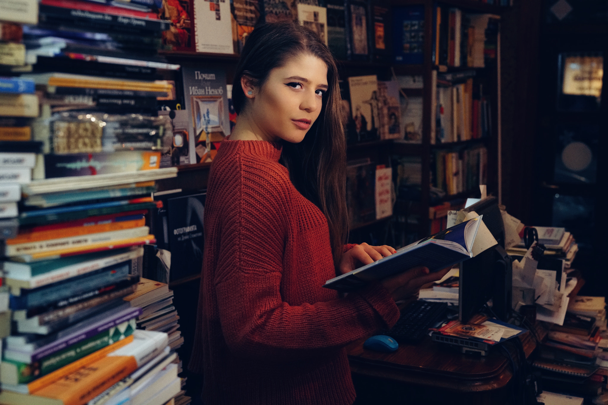 Sony a7R II + Sony Planar T* FE 50mm F1.4 ZA sample photo. Victoria, sofia bookstore. photography