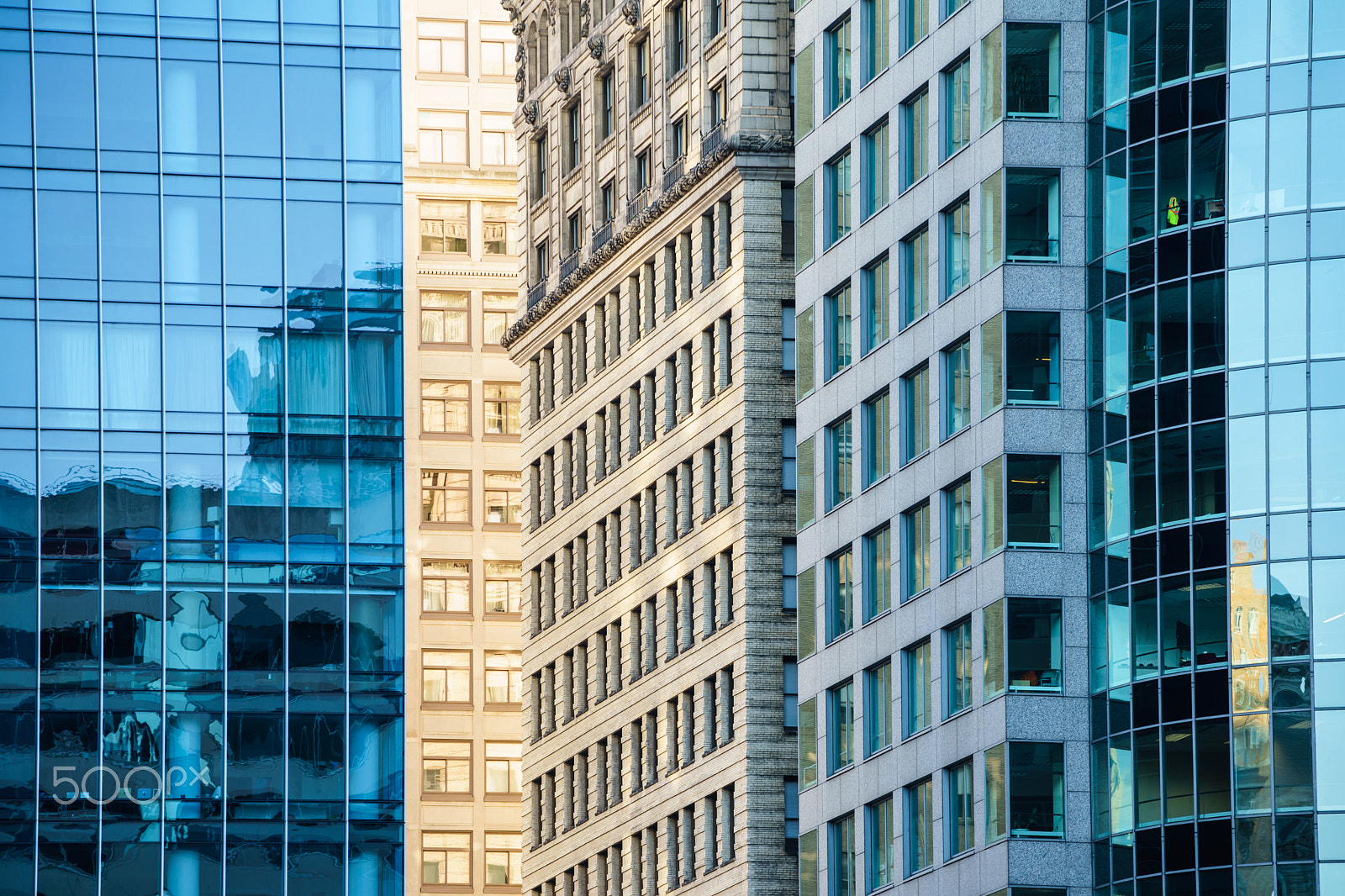 Tamron SP 70-300mm F4-5.6 Di USD sample photo. View of sunlight between skyscrapers photography