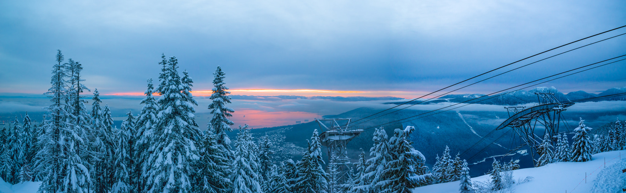 Pentax K-1 sample photo. Sunset at grouse mountain photography