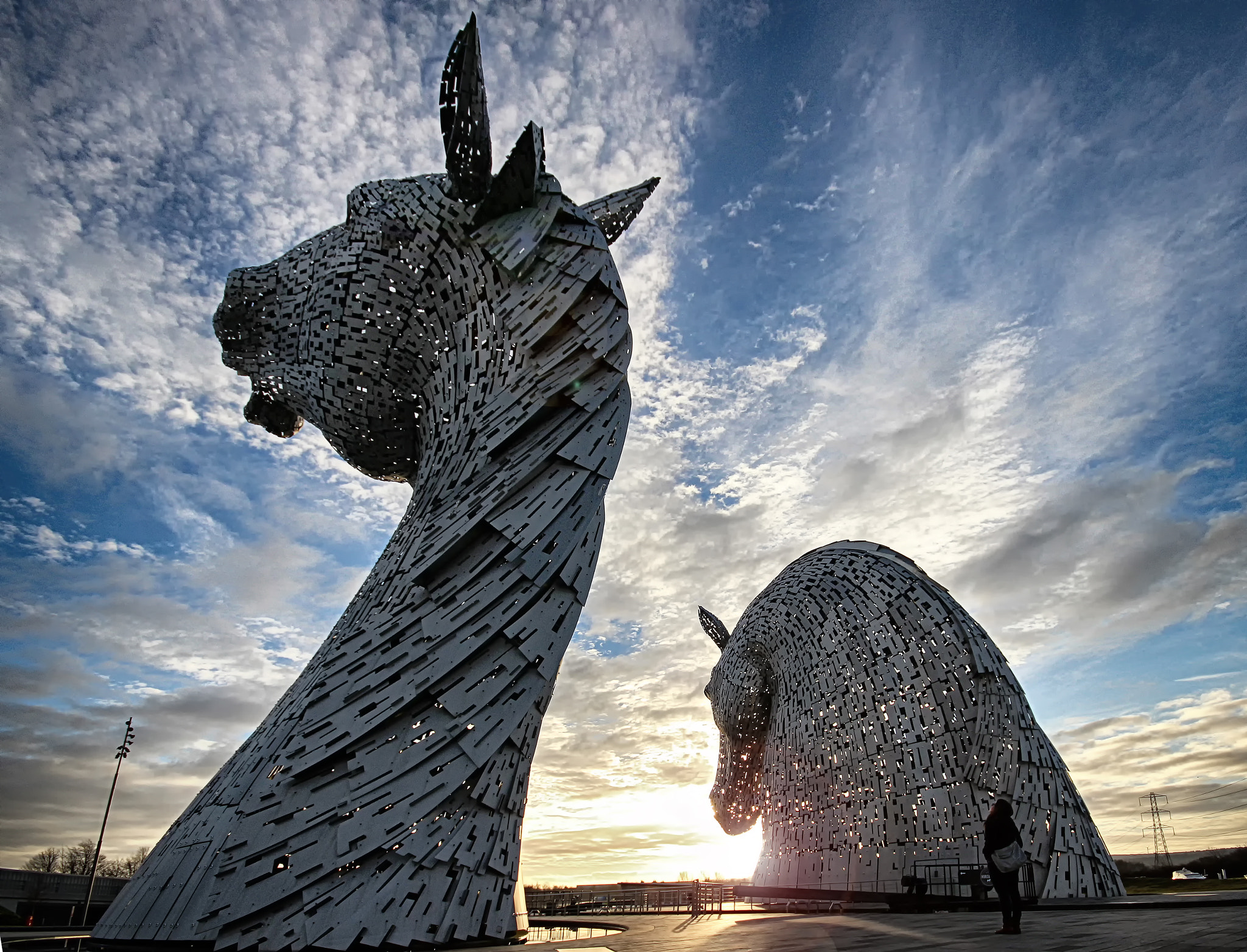 Sigma 10-20mm F4-5.6 EX DC HSM sample photo. Sunrise over the horses of falkirk photography