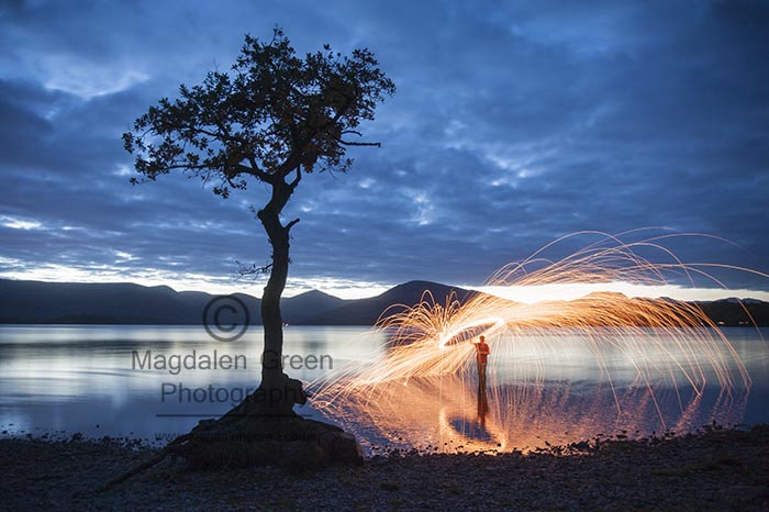 Nikon D700 + AF-S DX Zoom-Nikkor 18-55mm f/3.5-5.6G ED sample photo. Painting with light - milarrochy bay - loch lomond scotland photography