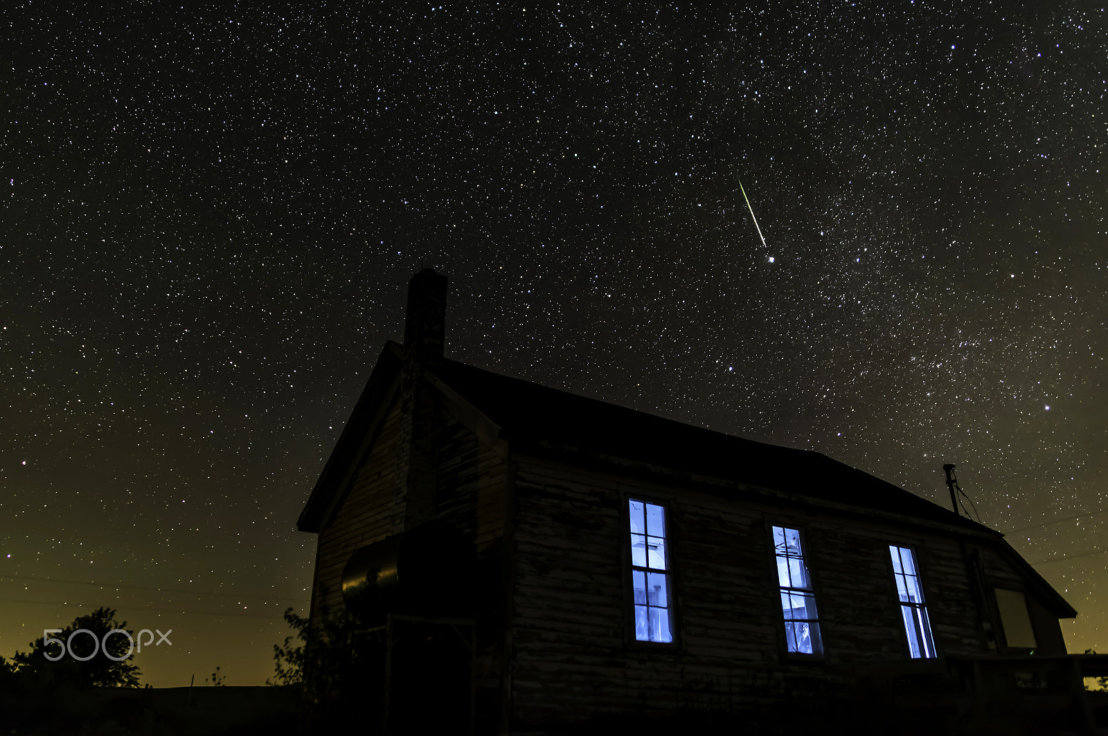 Nikon D750 + Samyang 12mm F2.8 ED AS NCS Fisheye sample photo. Countryside meteor photography