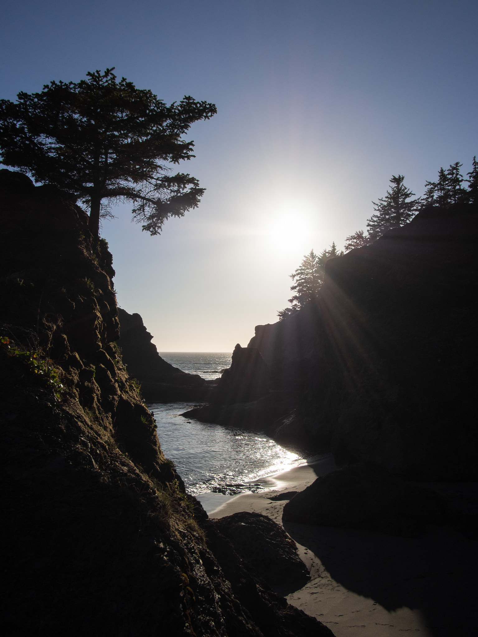 Olympus OM-D E-M5 + Panasonic Lumix G 14mm F2.5 ASPH sample photo. Setting sun on the oregon coast photography