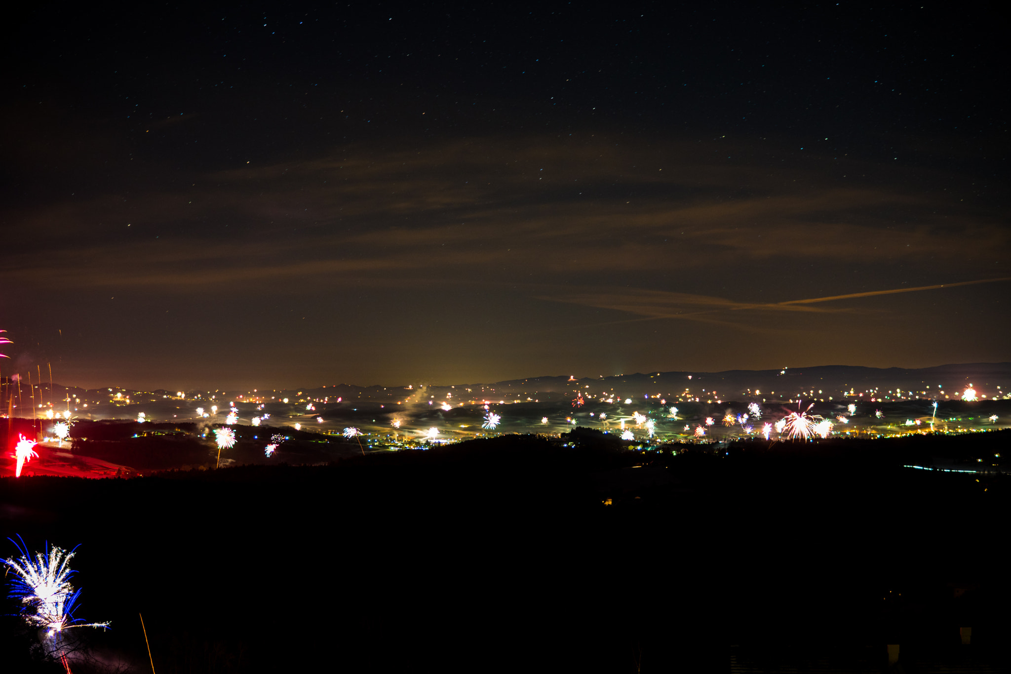 Sony a6300 + 30mm F1.4 DC DN | Contemporary 016 sample photo. New year's eve fireworks photography