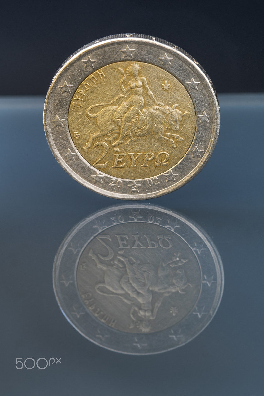 Sigma 105mm F2.8 EX DG OS HSM sample photo. Two, 2 euro coin from greece, regular mint photography