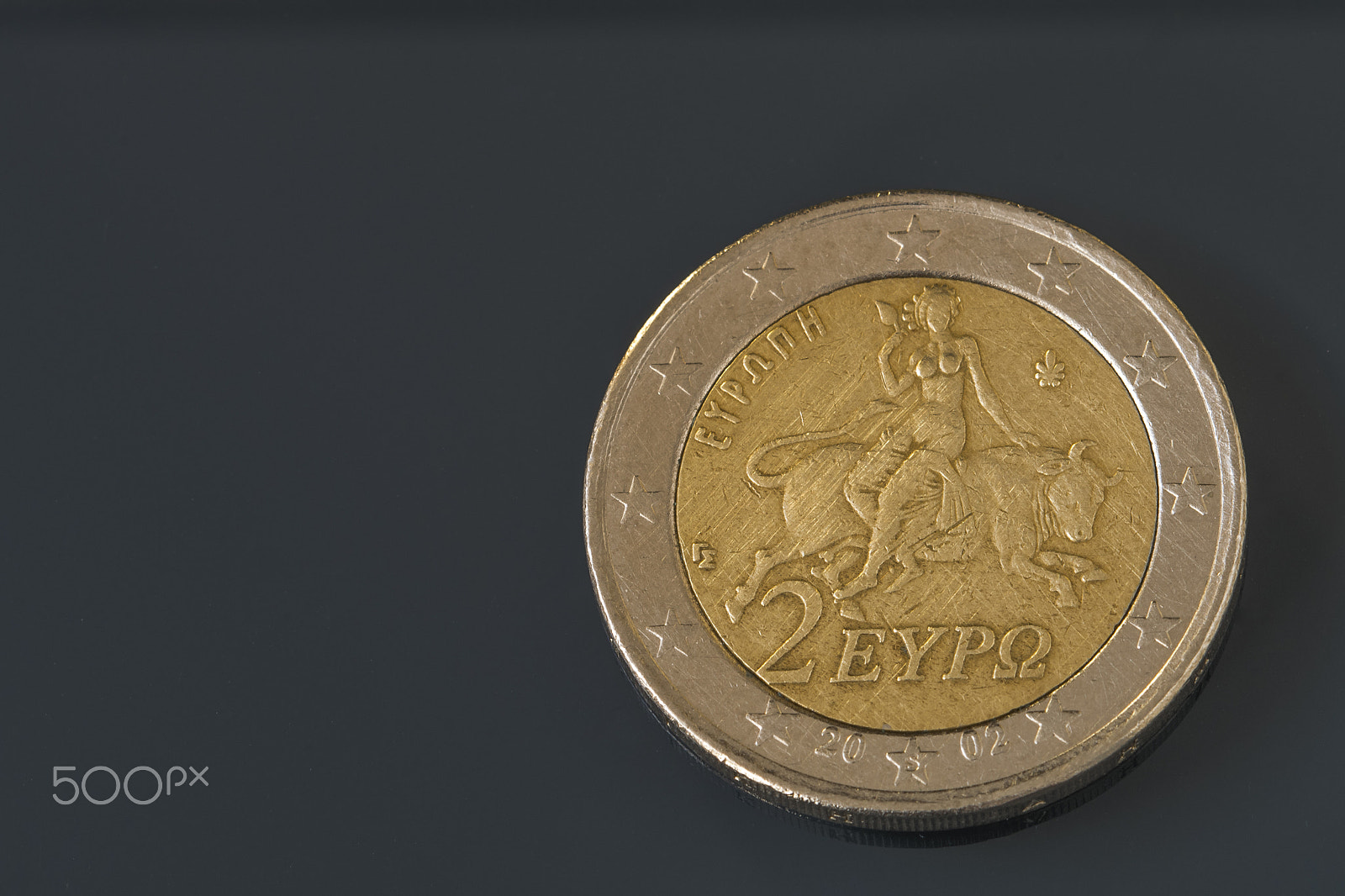 Sigma 105mm F2.8 EX DG OS HSM sample photo. Two, 2 euro coin from greece, regular mint photography