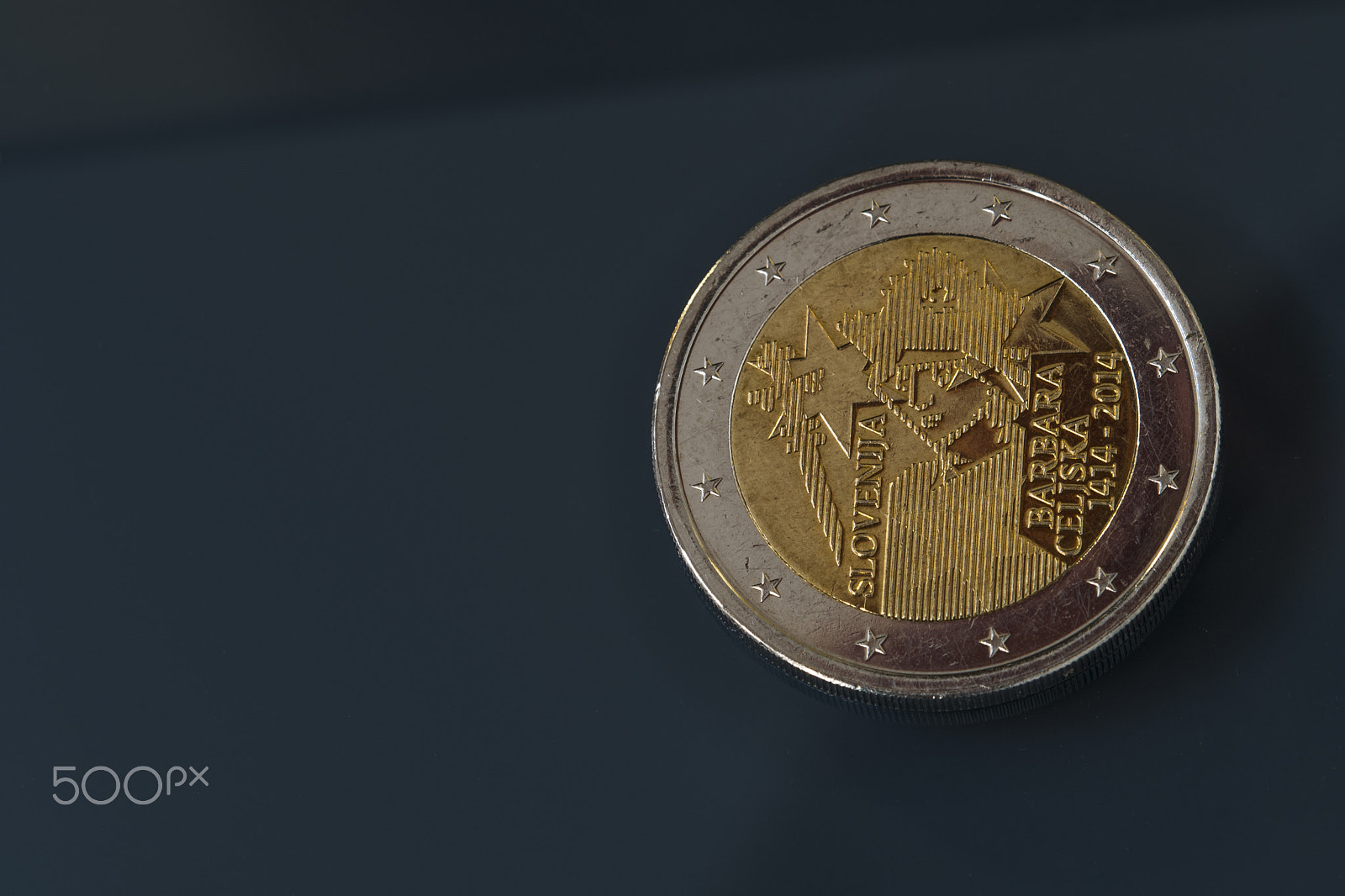 Sigma 105mm F2.8 EX DG OS HSM sample photo. Commemorative 2 eur coin 600th anniversary of coronation, barbara celjska, slovenia photography