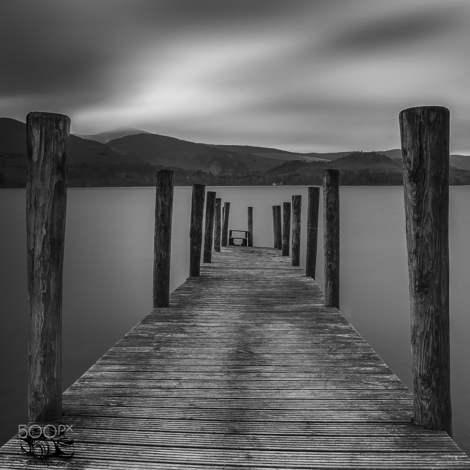 Canon EOS 5D + Tamron AF 28-300mm F3.5-6.3 XR Di LD Aspherical (IF) Macro sample photo. Derwent water b&w photography