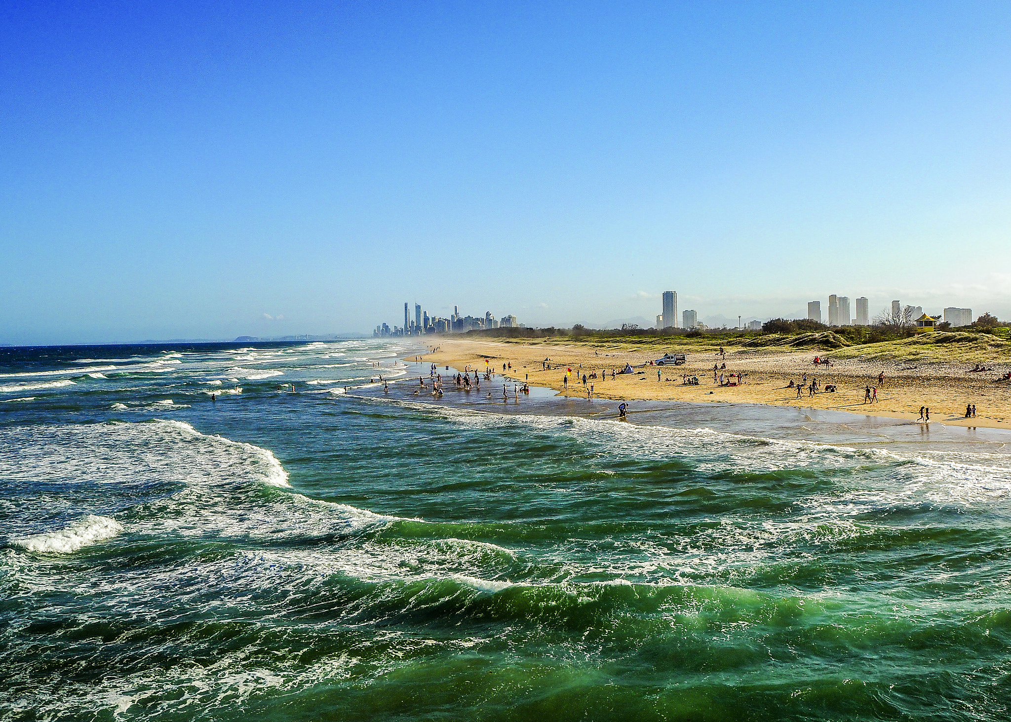 Olympus OM-D E-M10 sample photo. View from the pier, gold coast, australia photography