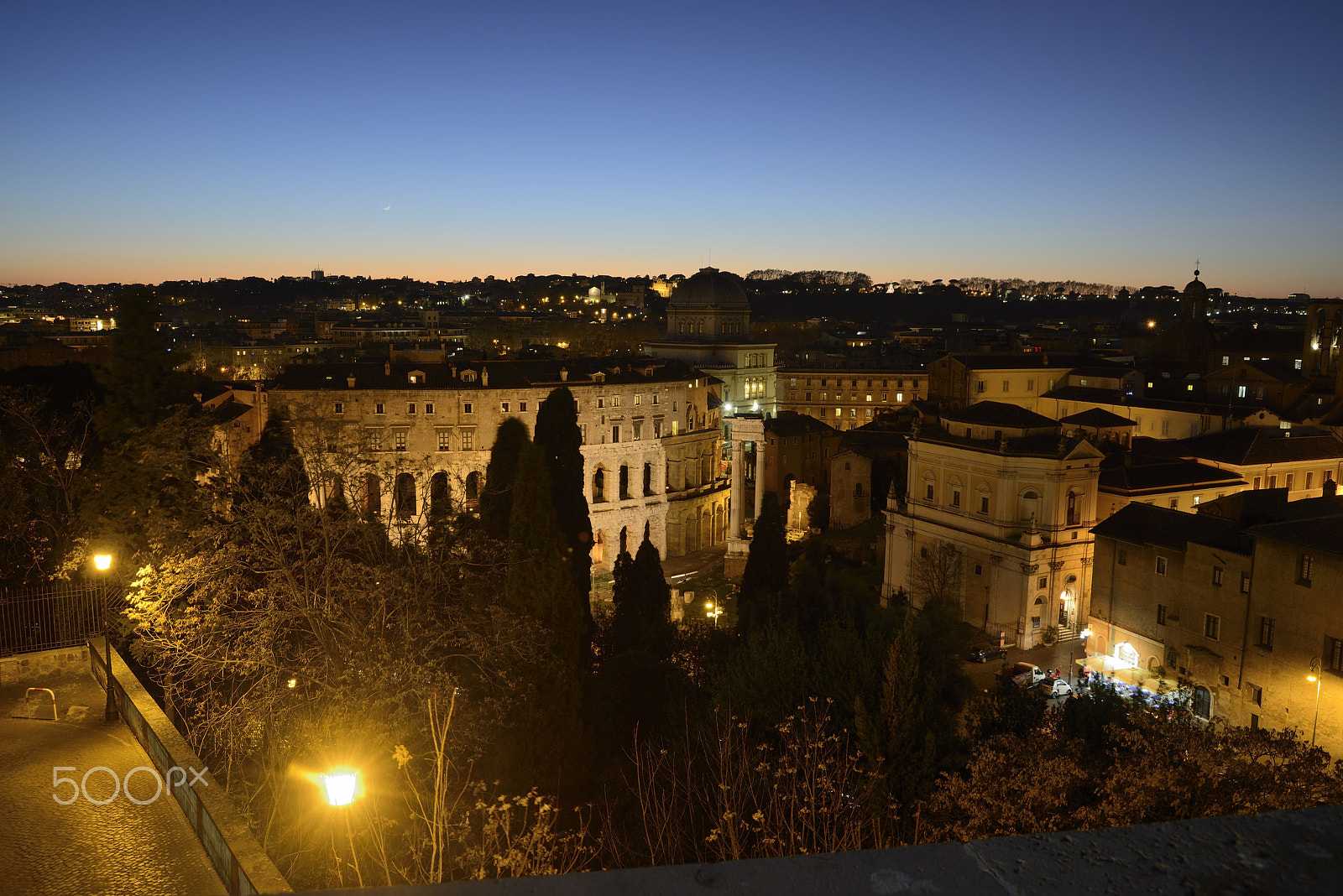 Nikon D800 sample photo. I colori della sera, teatro marcello photography