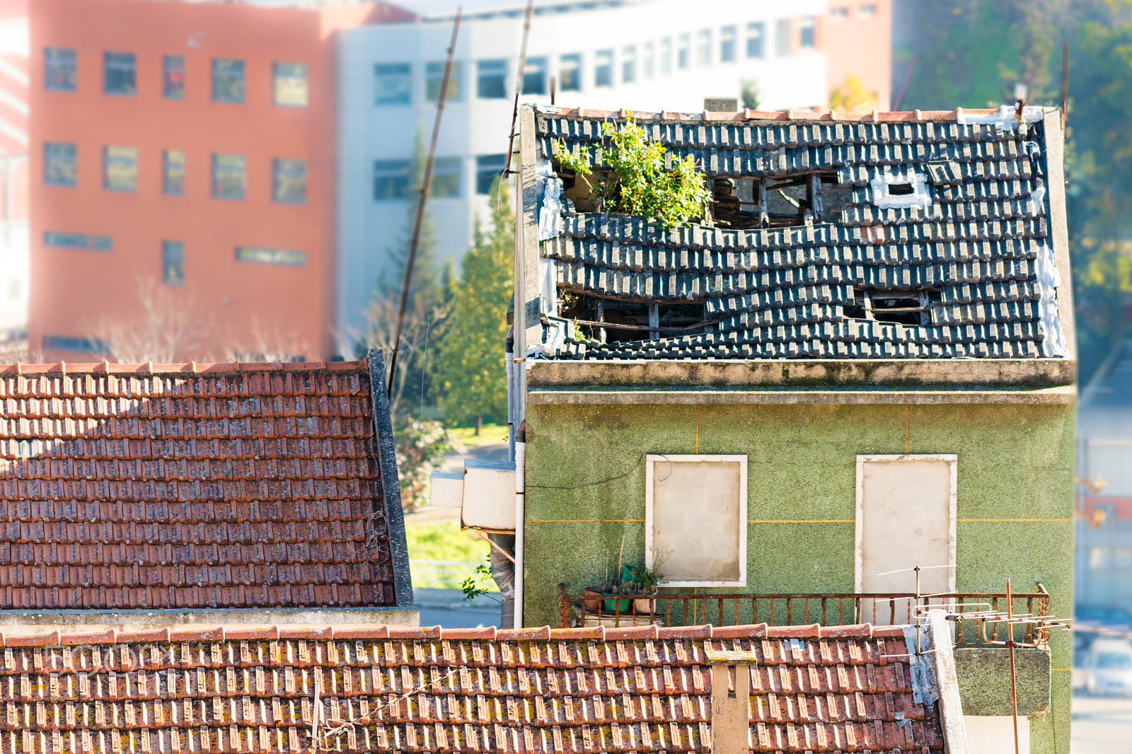 Nikon AF-S Nikkor 70-200mm F4G ED VR sample photo. Handy man to fix the roof? photography