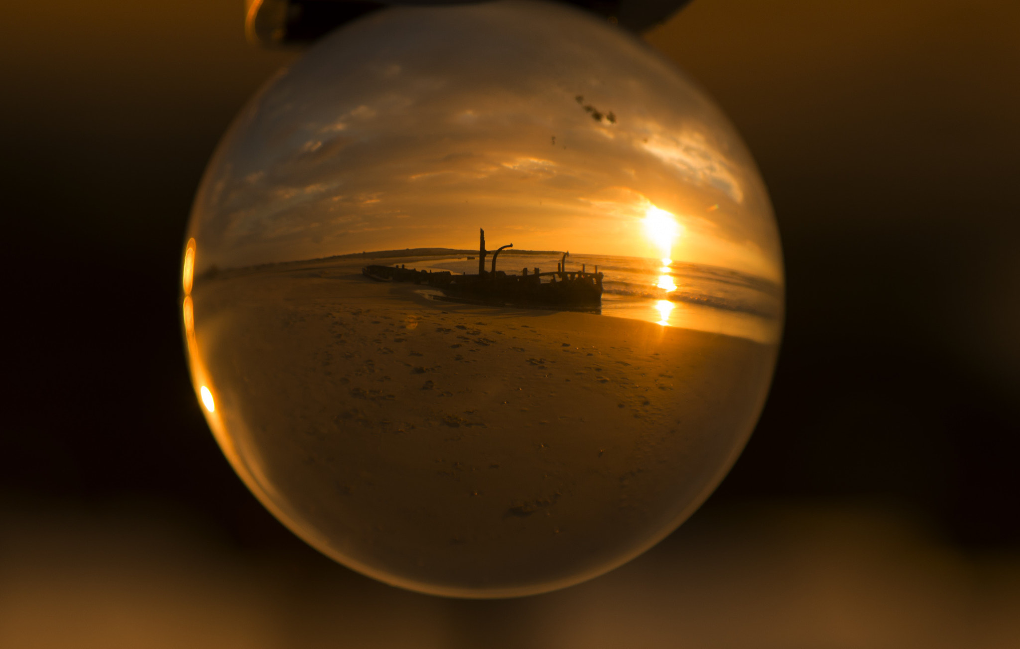 Nikon D7200 sample photo. Shipwreck in crystal ball photography