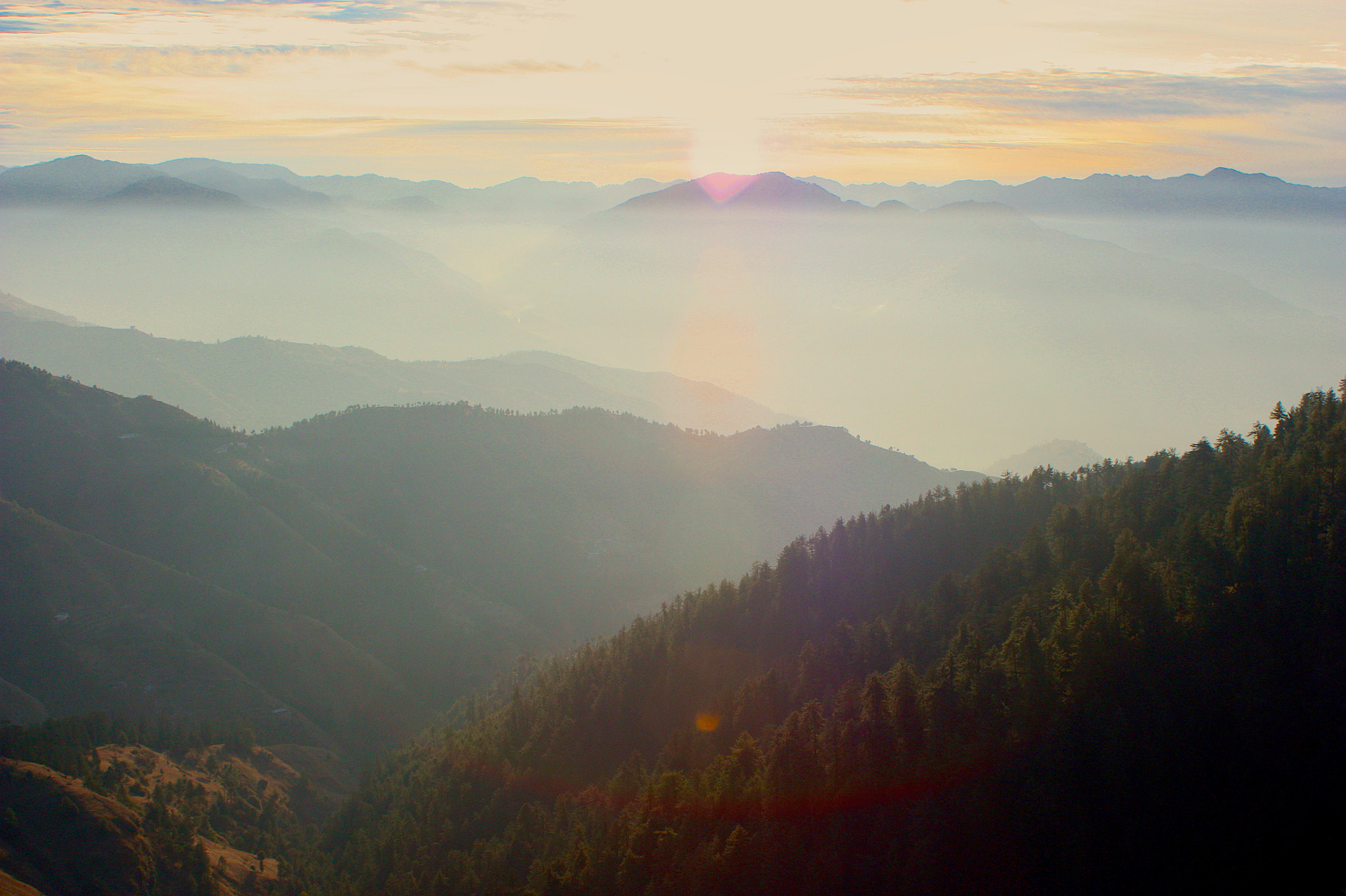 Canon EF 28-80mm f/3.5-5.6 sample photo. Sunrise @ fagu near simla, india. photography