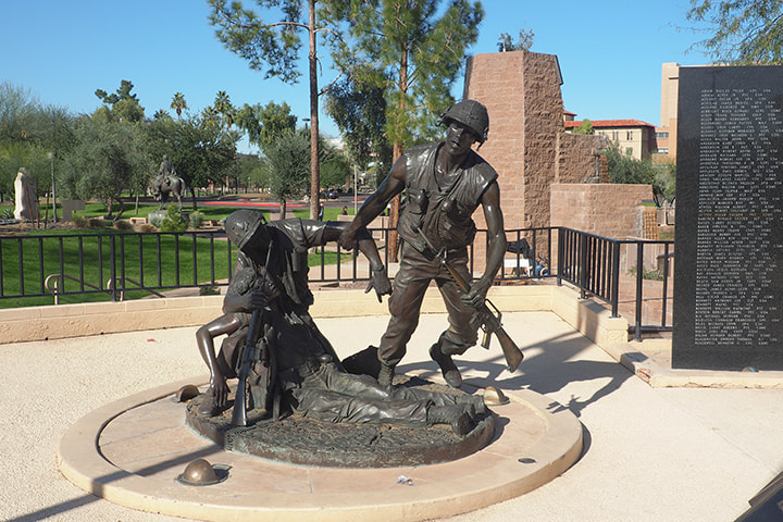 Olympus OM-D E-M10 sample photo. Vietnam war memorial at arizona state capitol photography