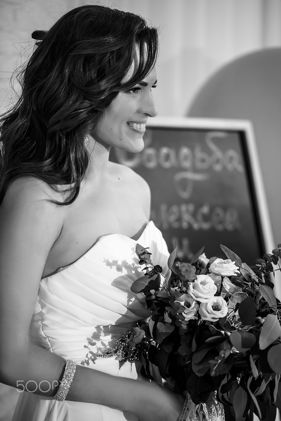 Sigma 105mm F2.8 EX DG OS HSM sample photo. Happy bride photography