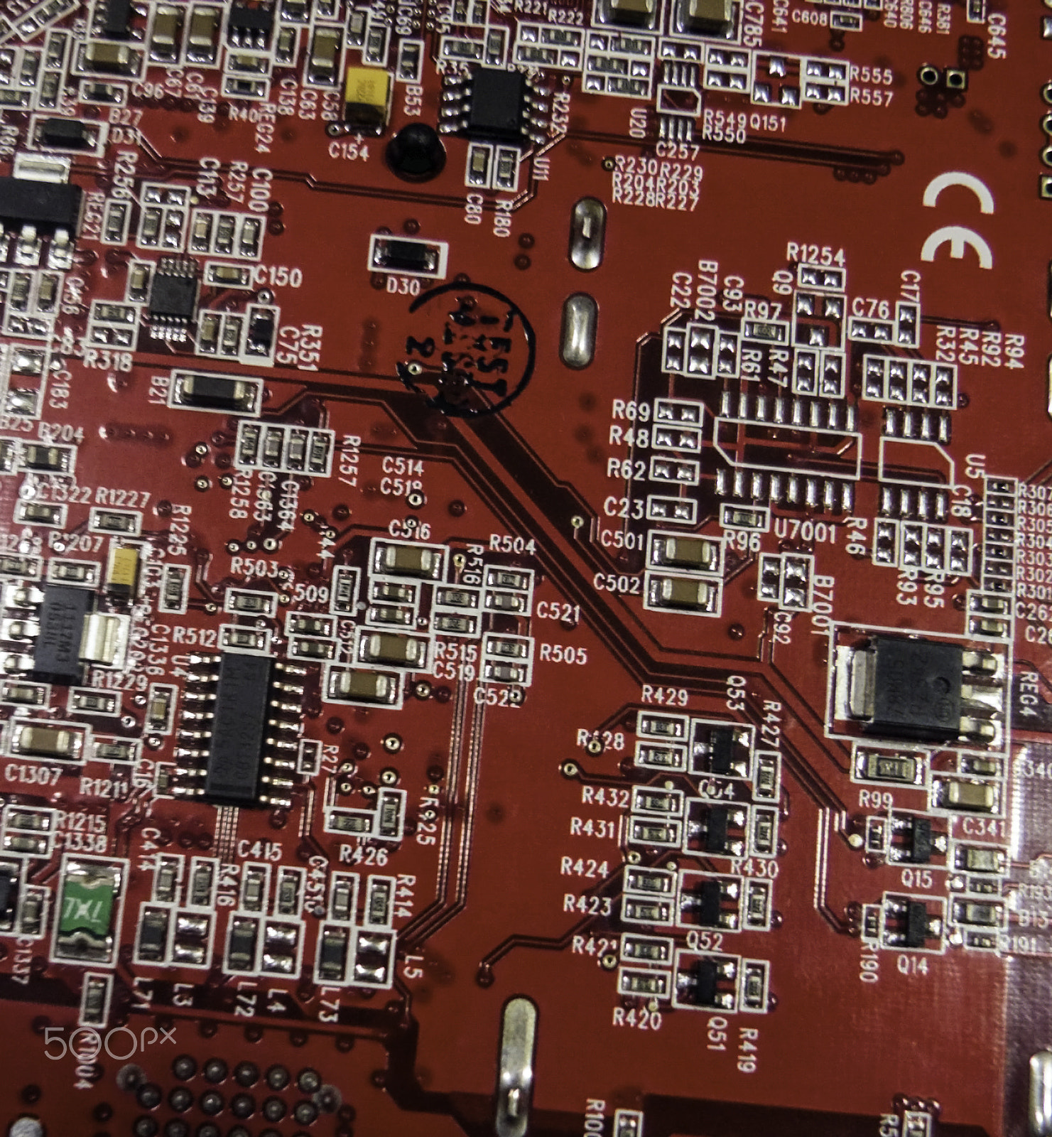 Ricoh GX200 sample photo. Close up of a printed circuit board photography