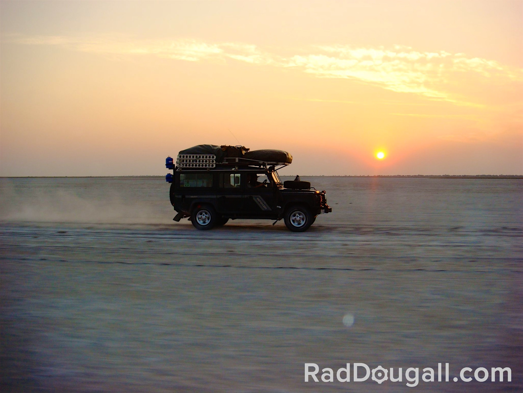 Sony DSC-T100 sample photo. Racing across the salt flats at dusk photography