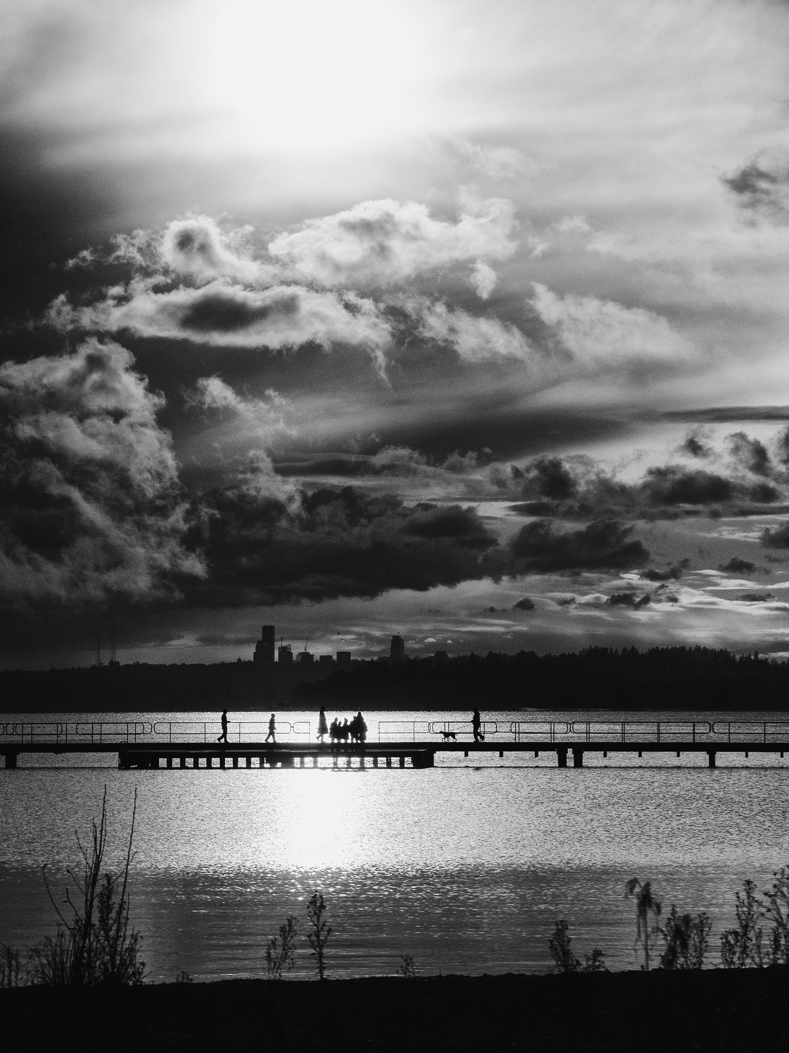 Panasonic Lumix G X Vario 35-100mm F2.8 OIS sample photo. Sunset at juanita beach photography