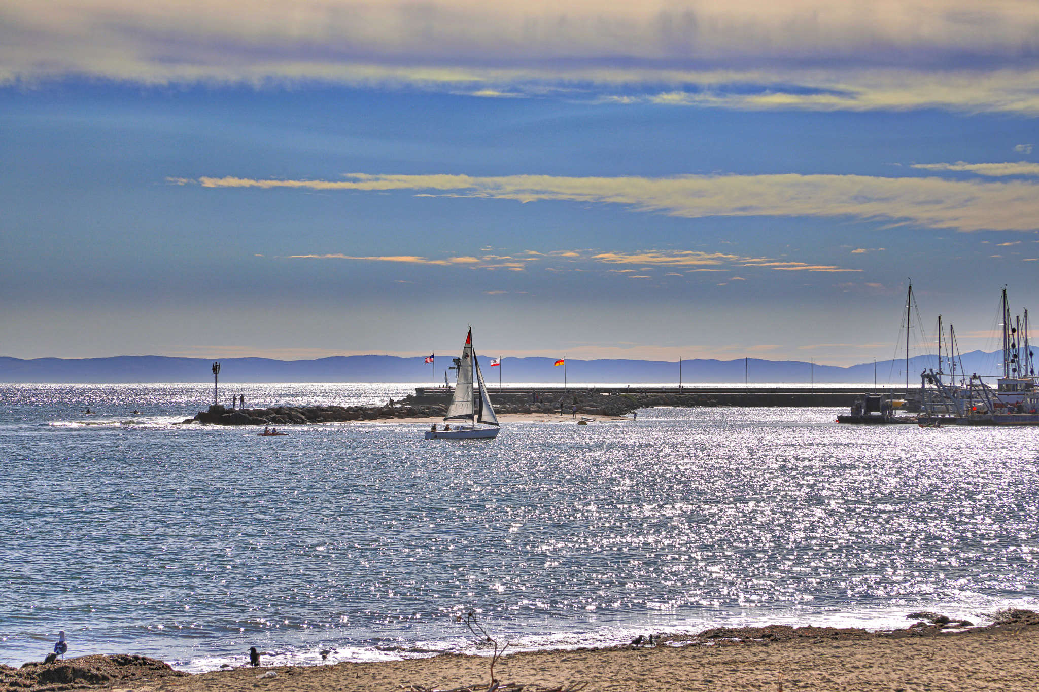 Canon EF 28-135mm F3.5-5.6 IS USM sample photo. Santa barbara wharf photography