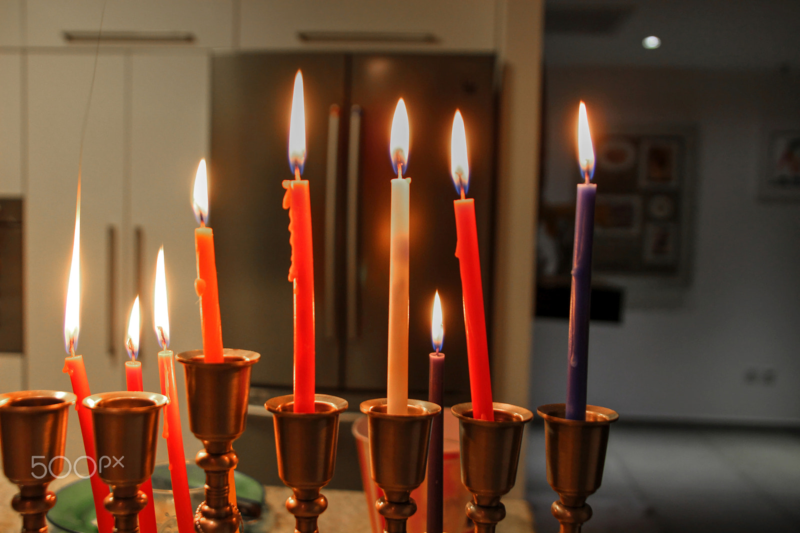 Canon EOS 600D (Rebel EOS T3i / EOS Kiss X5) sample photo. Hanukkah candles photography