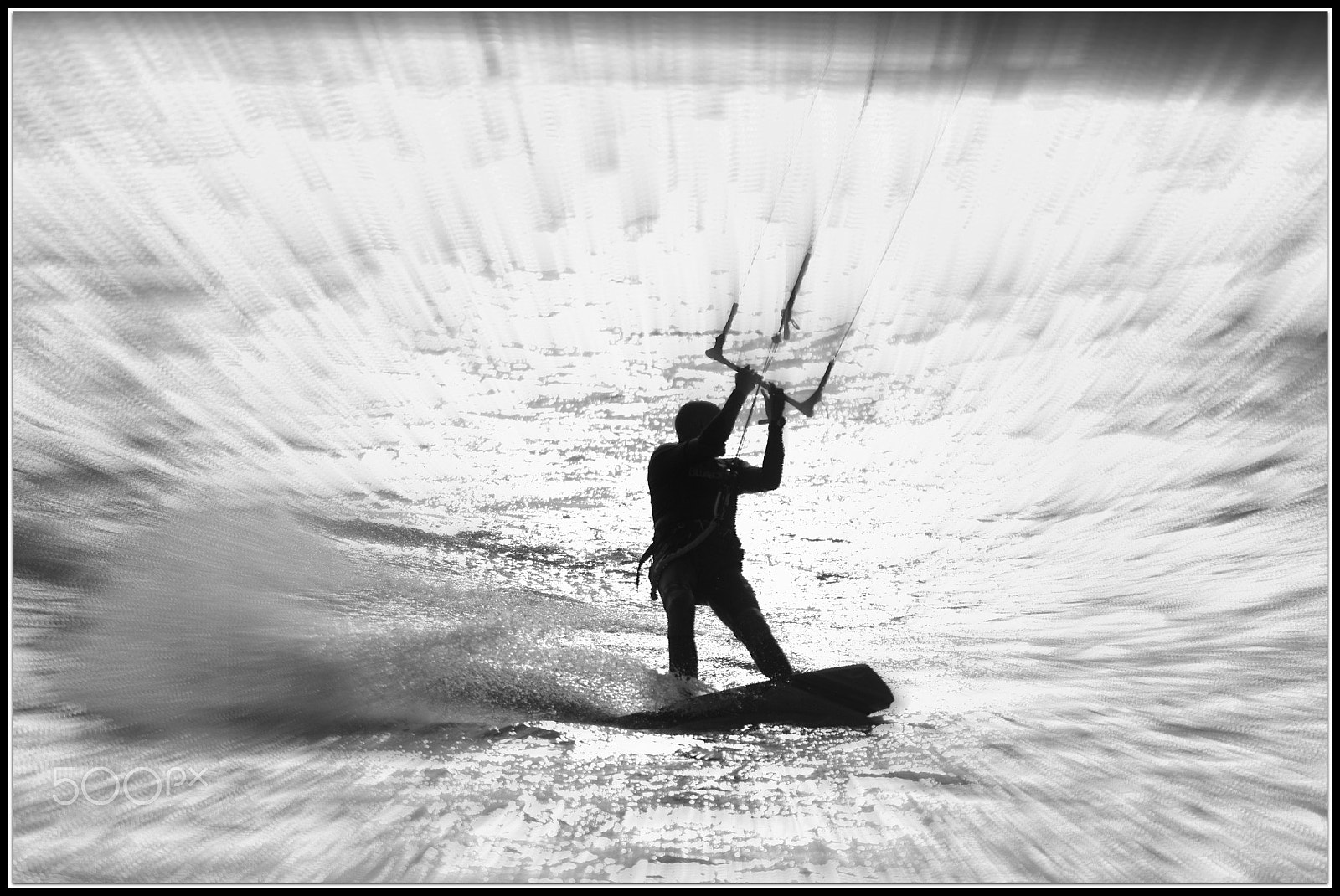 Sigma 120-300mm F2.8 EX DG HSM sample photo. Psychedelic kitesurfer photography